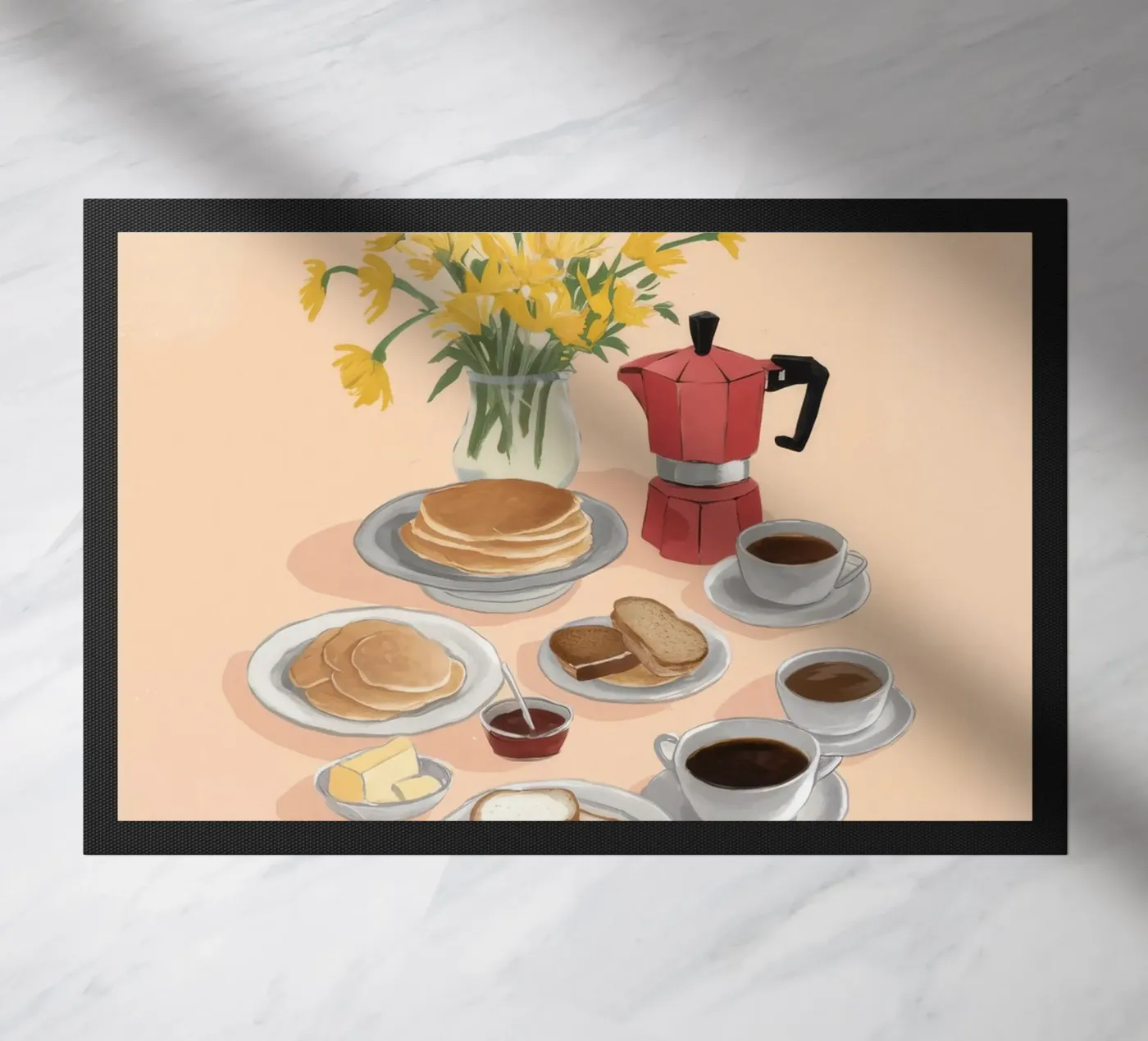 Coffee and Daffodils paillasson de Aurora Muse