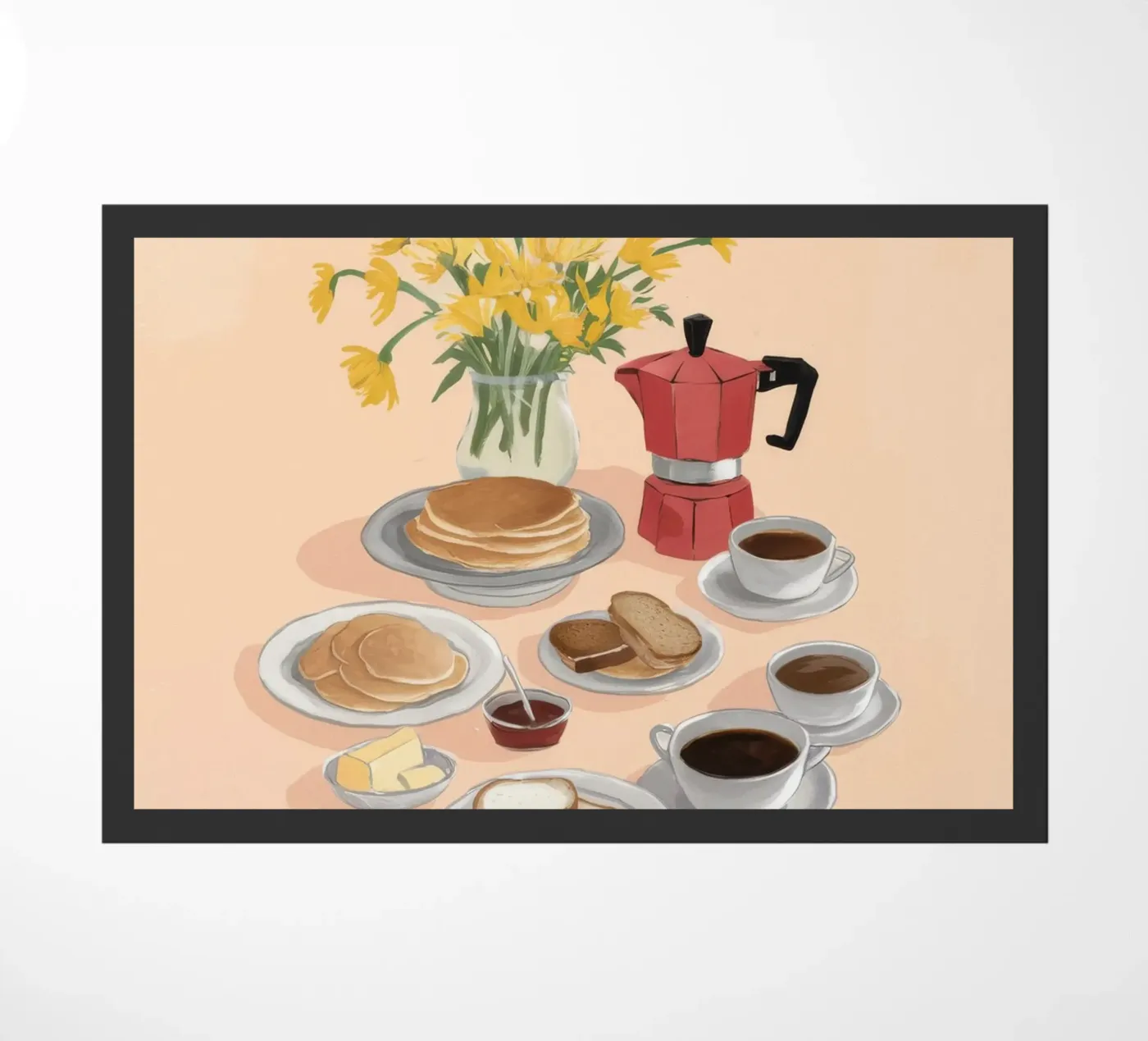 Coffee and Daffodils paillasson de Aurora Muse