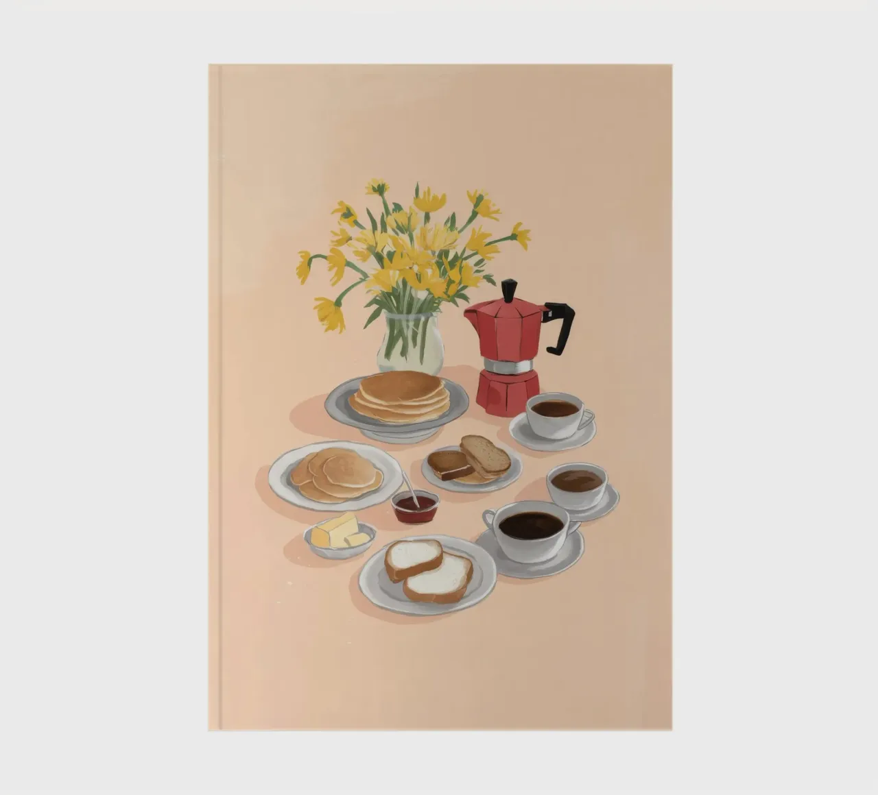 Coffee and Daffodils notebook by Aurora Muse