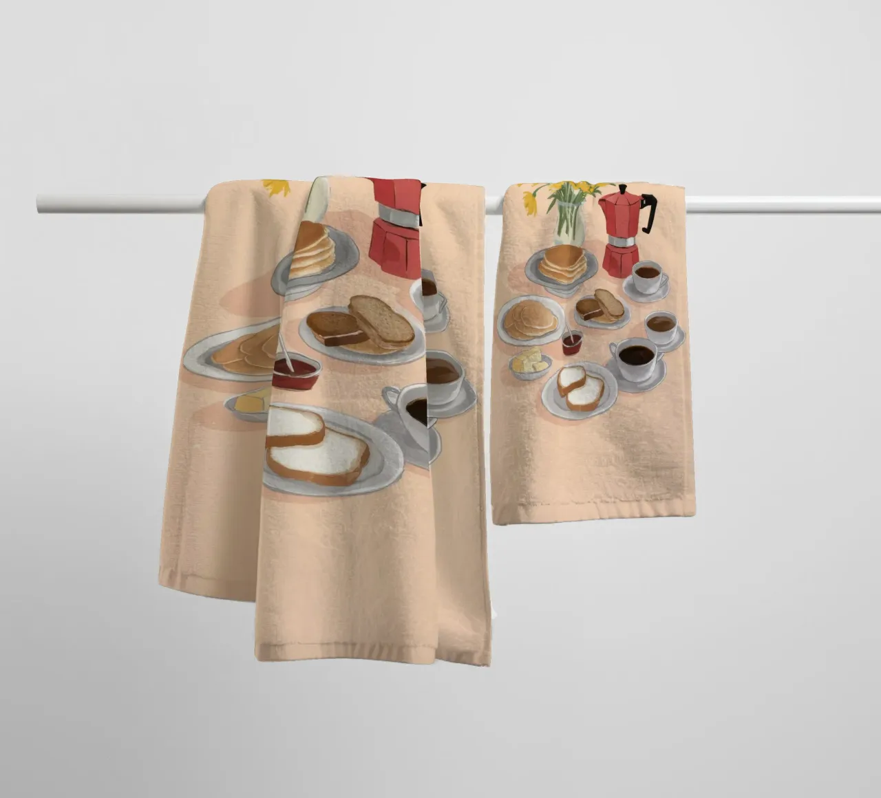 Caffè e narcisi asciugamano da bagno da Aurora Muse