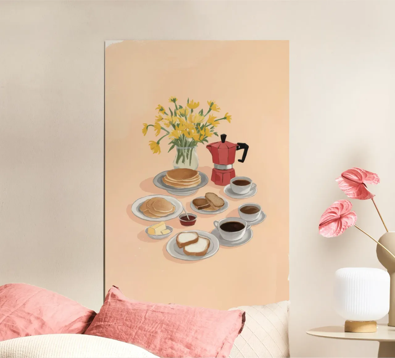 Coffee and Daffodils poster by Aurora Muse