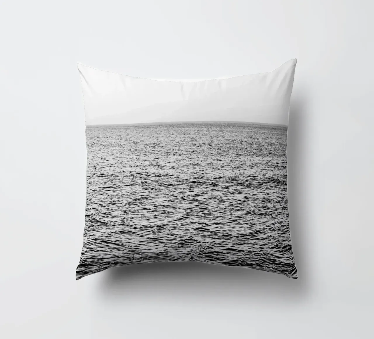 Italian Sunset in Sicily in black and white decorative cushion by photolovers