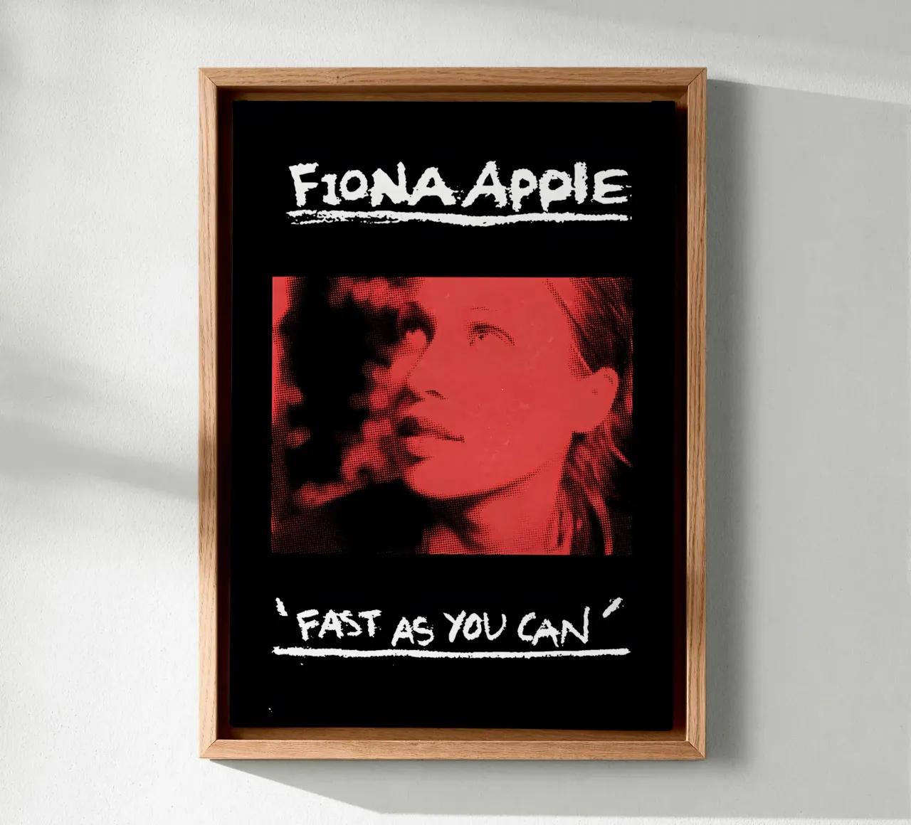 Fast as You Can / Fiona Apple tela con Cornice a cassetta da Attaboy Dsgn