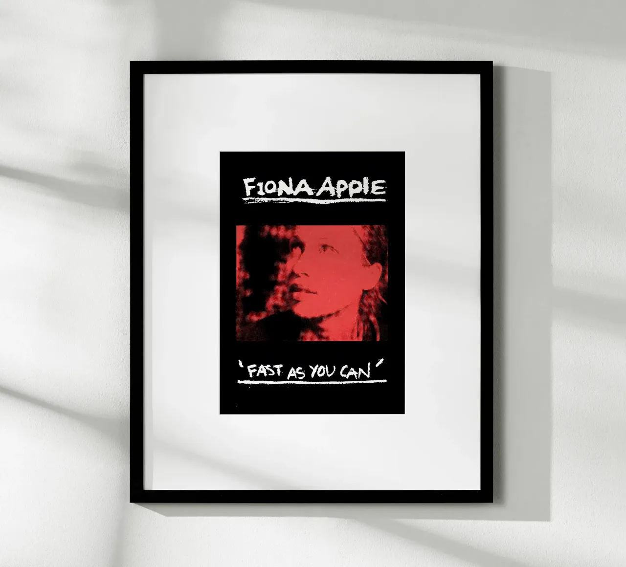 Fast as You Can / Fiona Apple poster con telaio in alluminio da Attaboy Dsgn