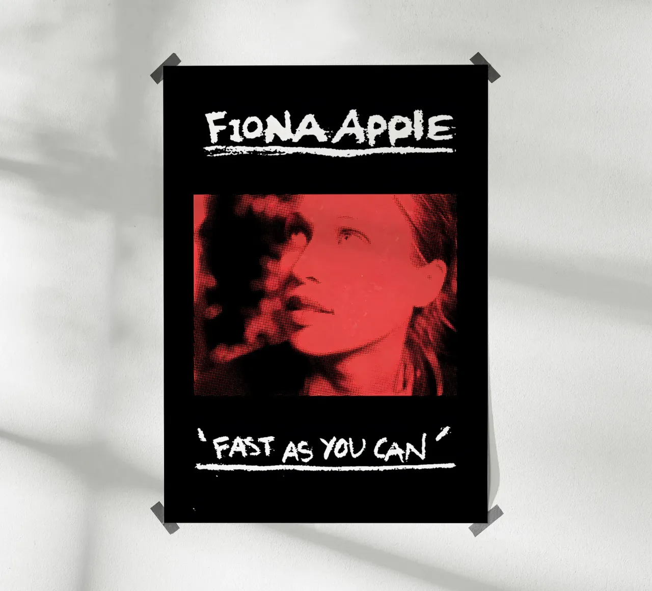 Fast as You Can / Fiona Apple poster con telaio in alluminio da Attaboy Dsgn