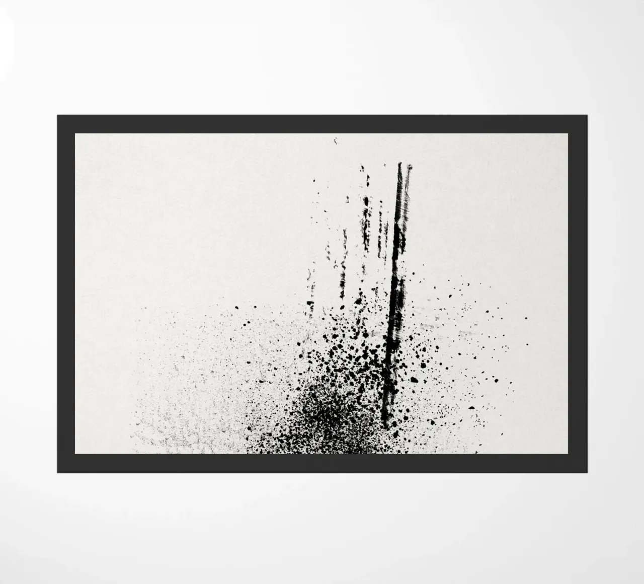 Modern abstract of paint splatters cream background zerbino da Imaginative