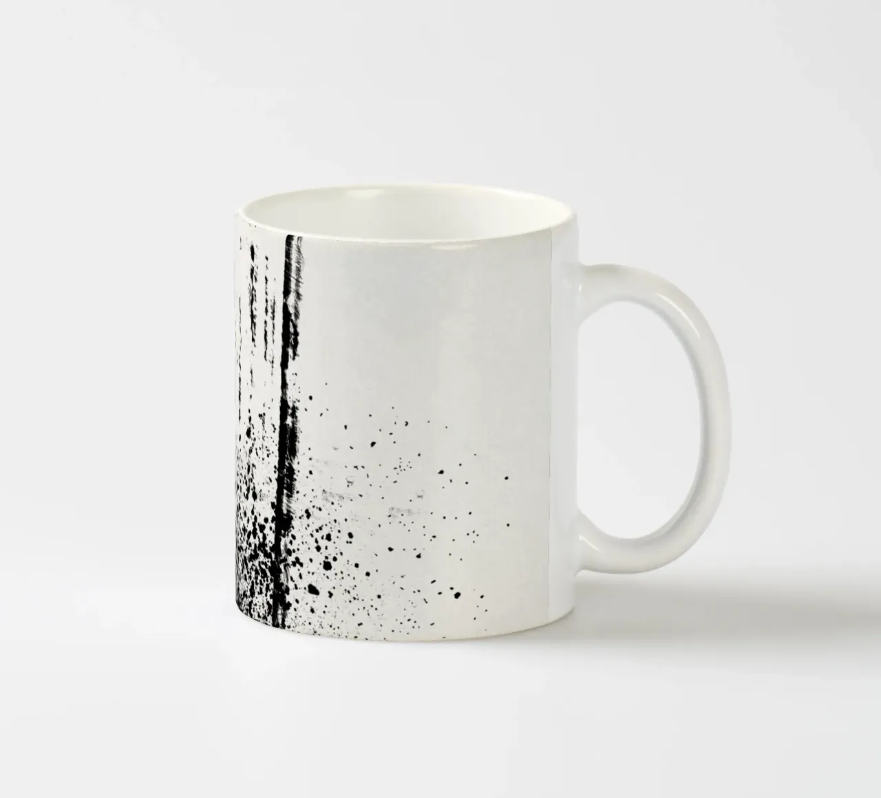 Modern abstract of paint splatters cream background tazza in ceramica da Imaginative