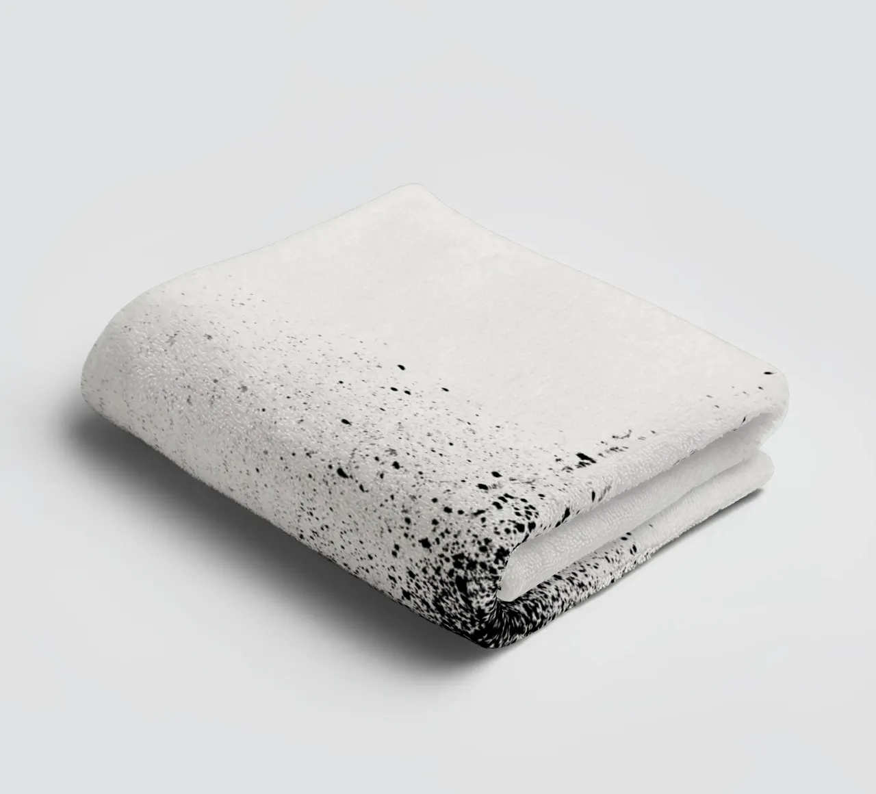 Modern abstract of paint splatters cream background Handtuch von Imaginative