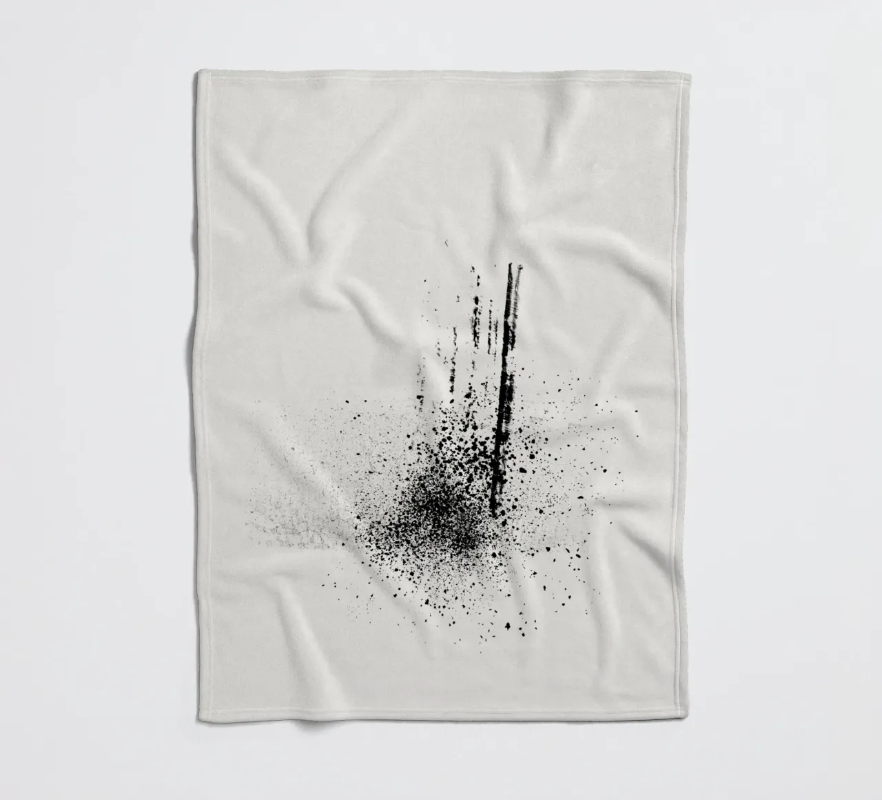 Modern abstract of paint splatters cream background coperta in pile da Imaginative