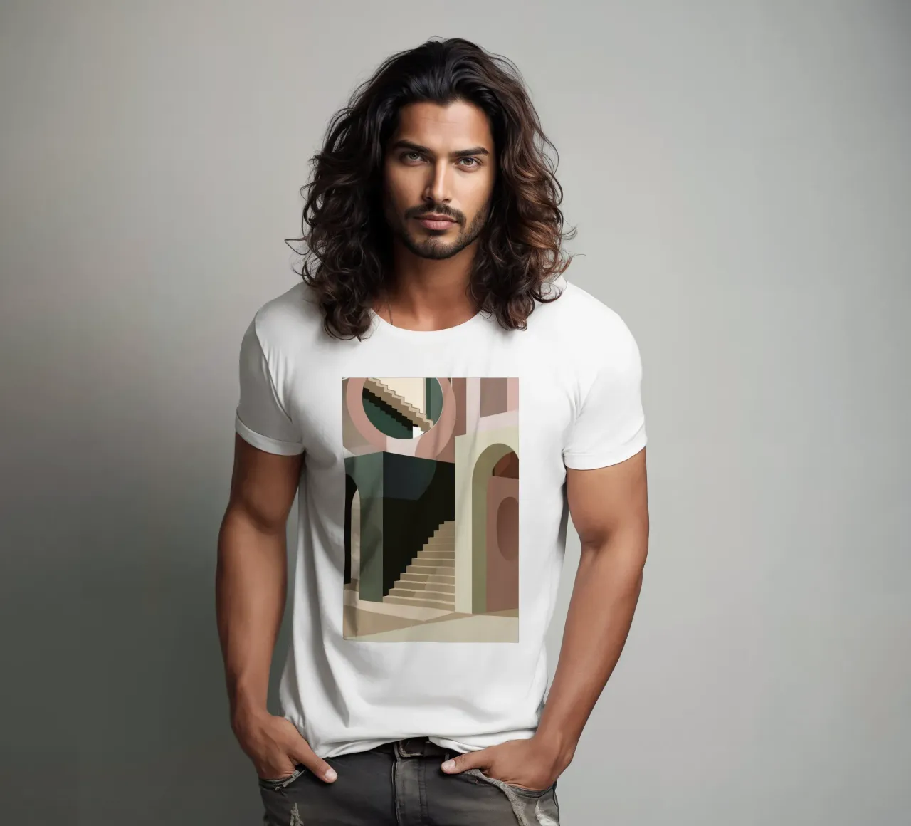 Stairway of Shadows T-Shirt von Jasper Rune