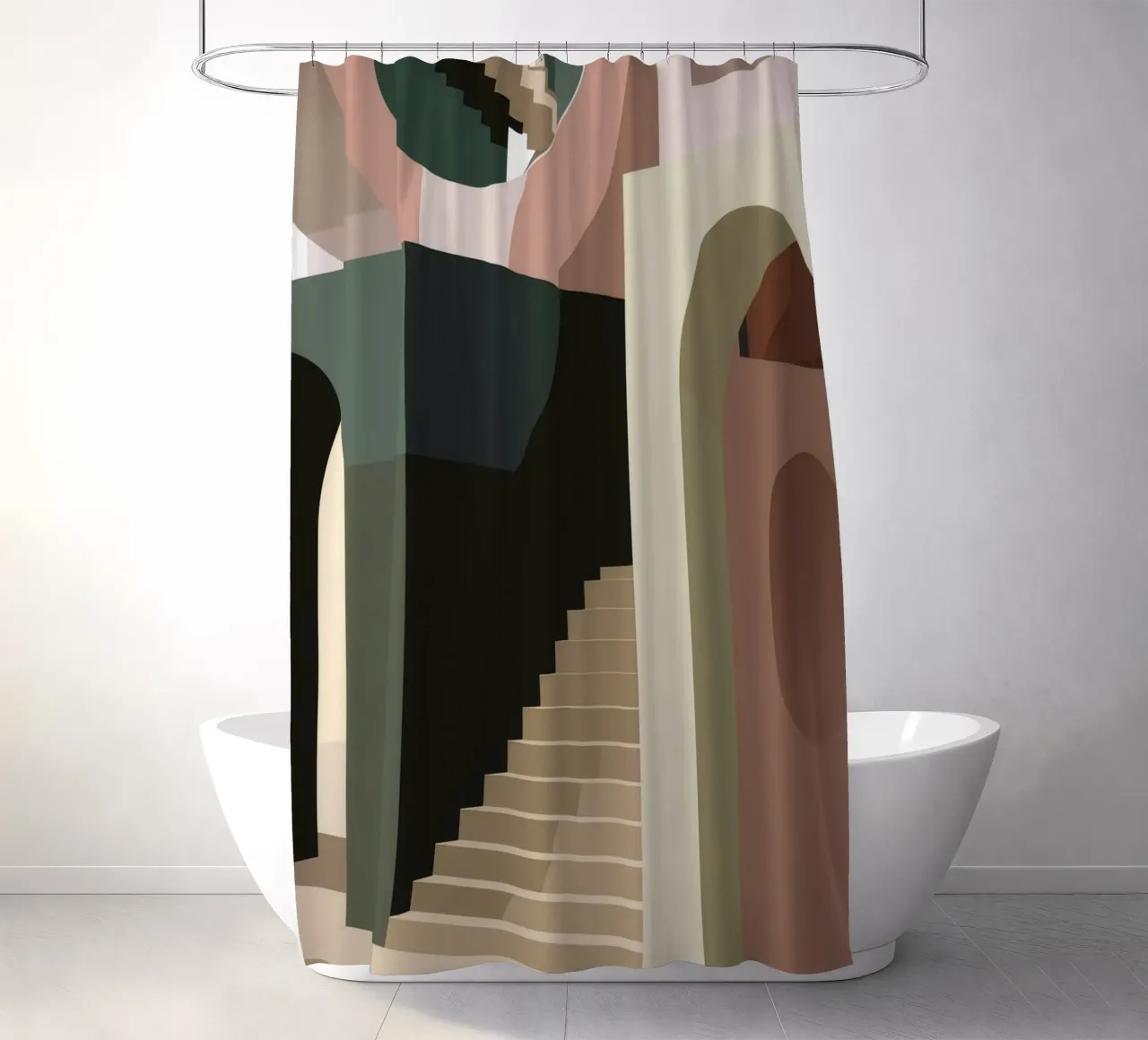 Trap der schaduwen douchegordijn van Jasper Rune