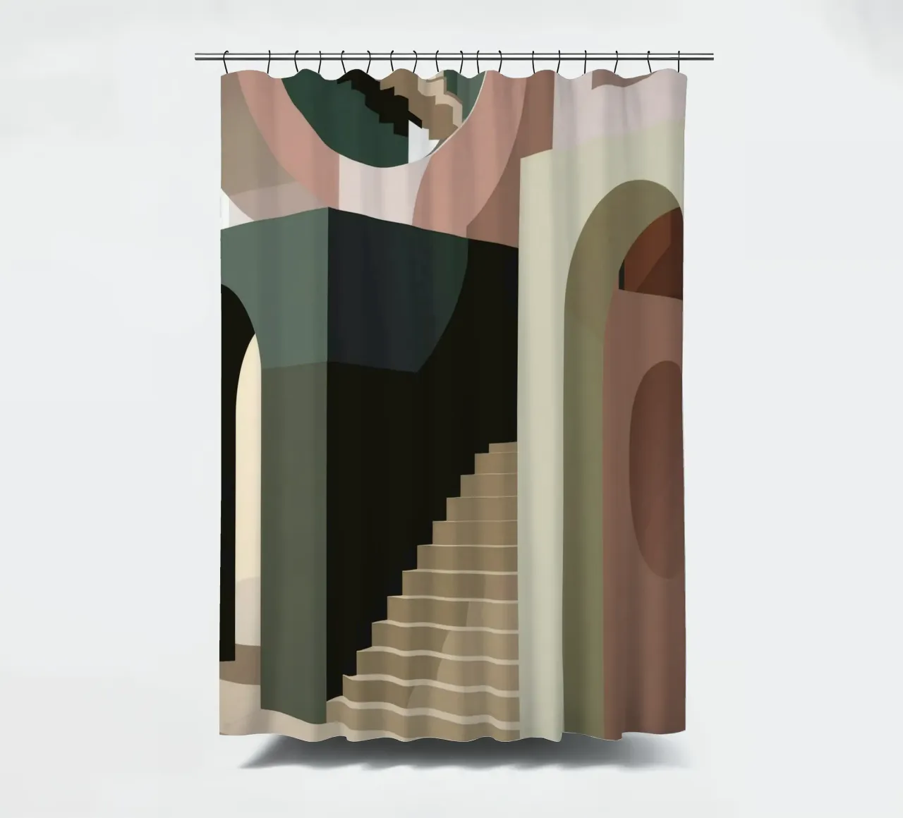 Trap der schaduwen douchegordijn van Jasper Rune