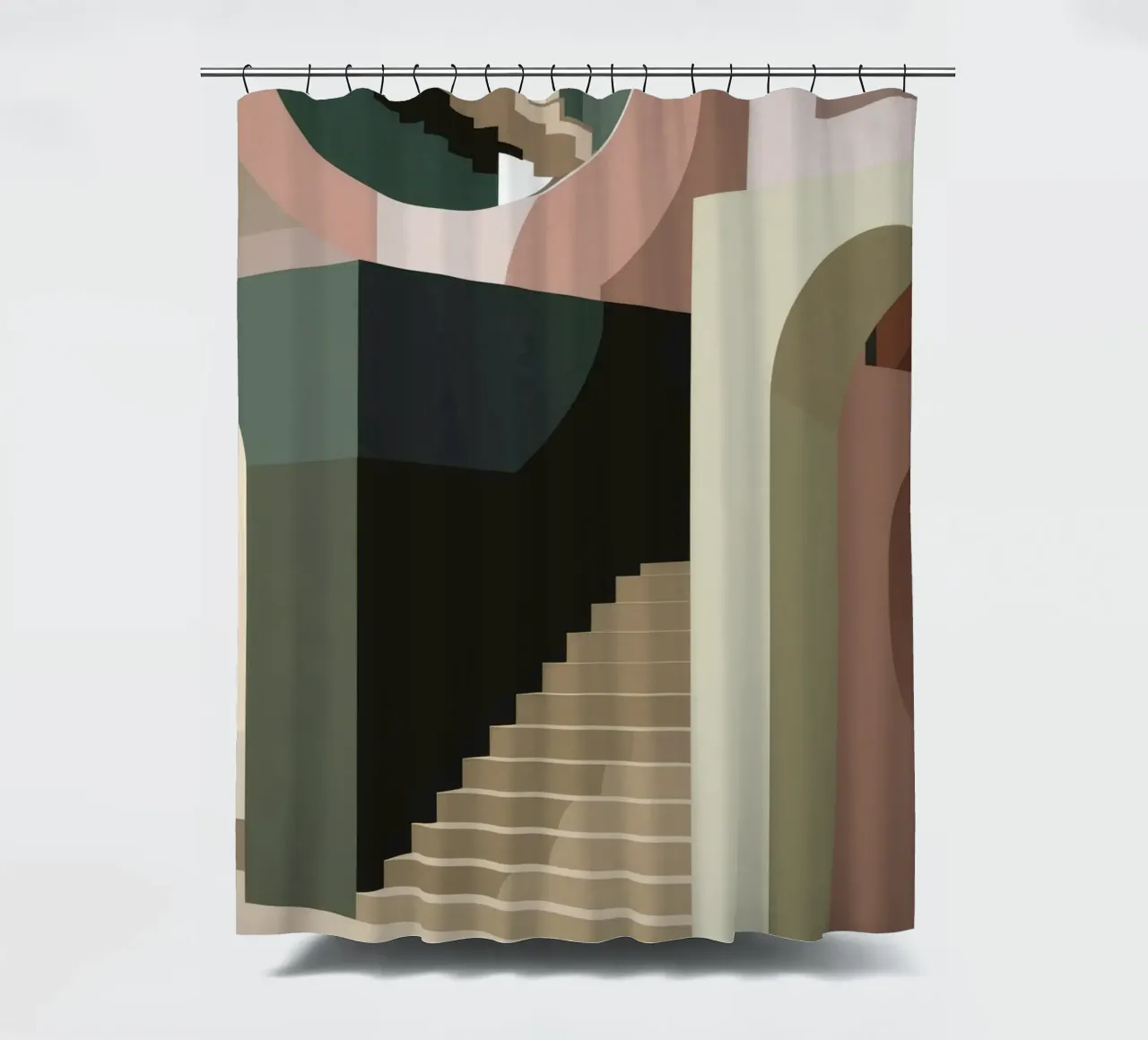 Trap der schaduwen douchegordijn van Jasper Rune