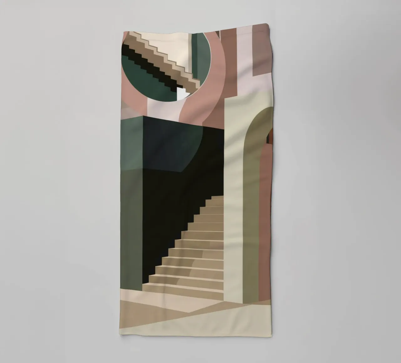 Trap der schaduwen badhanddoek van Jasper Rune