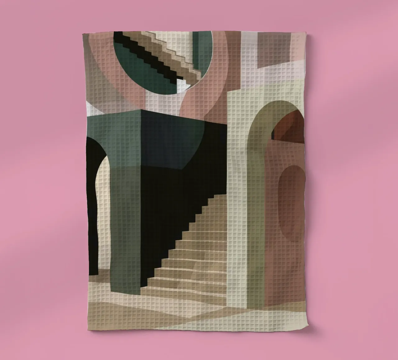 Stairway of Shadows Geschirrtuch von Jasper Rune