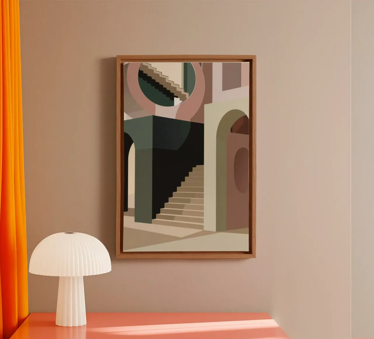 Stairway of Shadows Leinwand von Jasper Rune