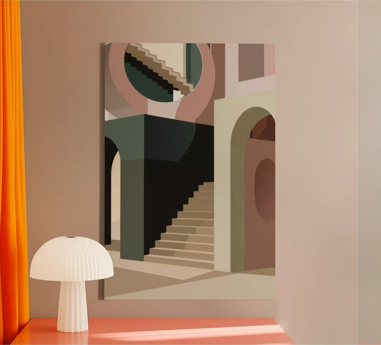 Stairway of Shadows Leinwand von Jasper Rune