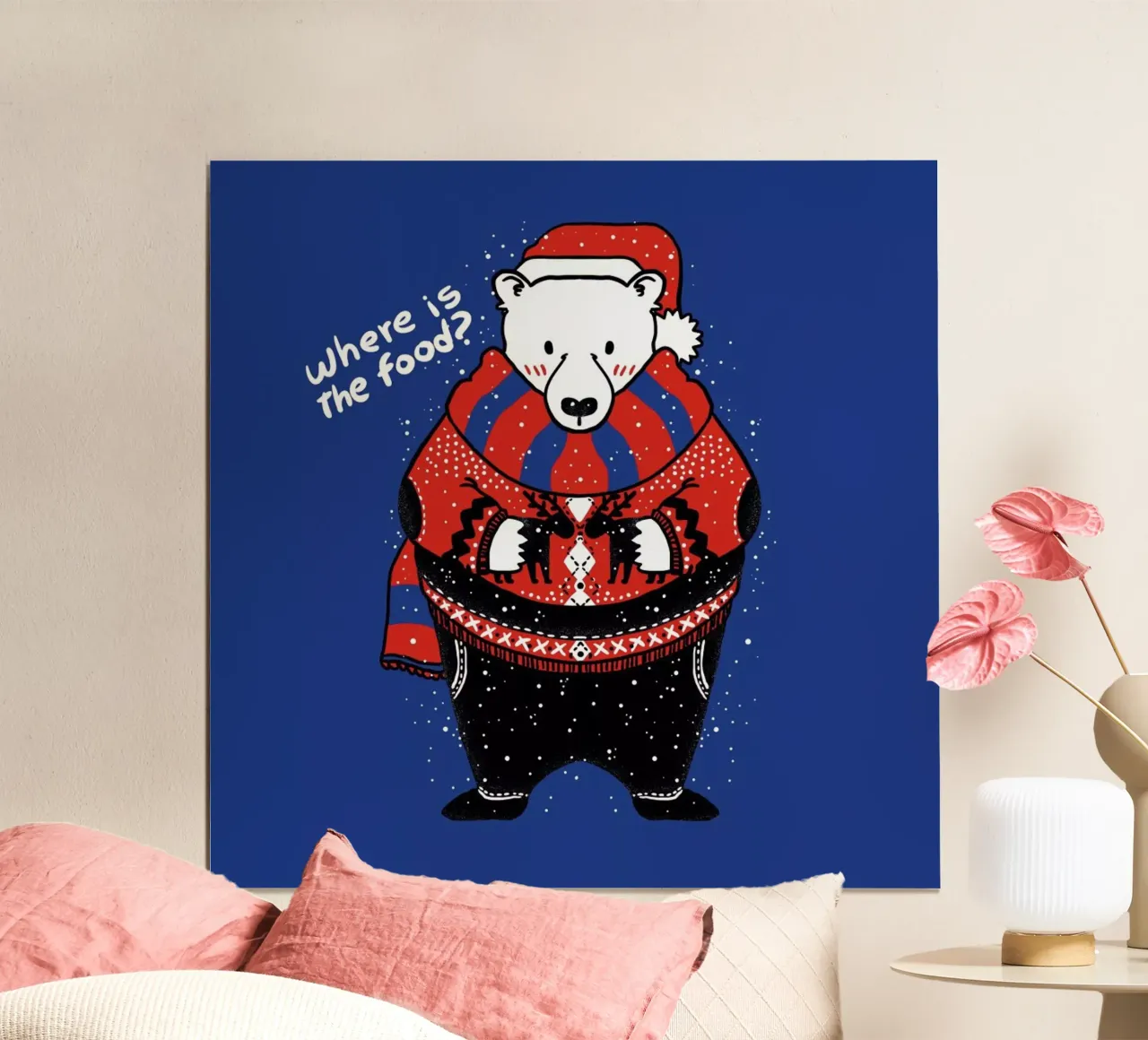 Where Is The Food poster con telaio in legno da Tobe Fonseca