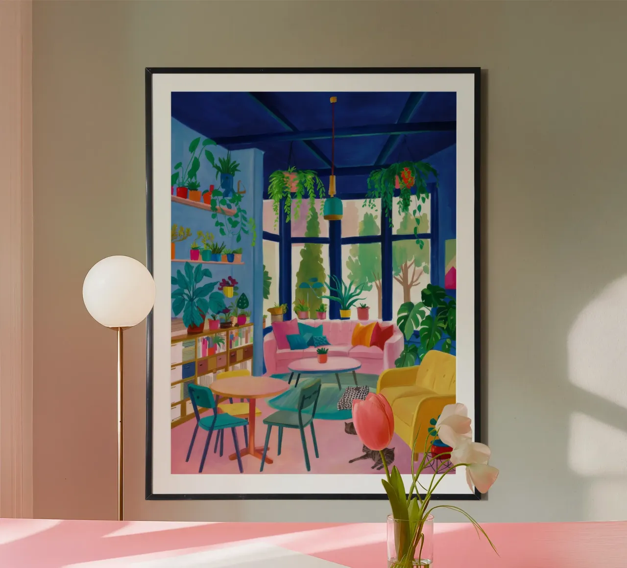 Luce da studio lussureggiante poster con telaio in alluminio da Aurora Muse
