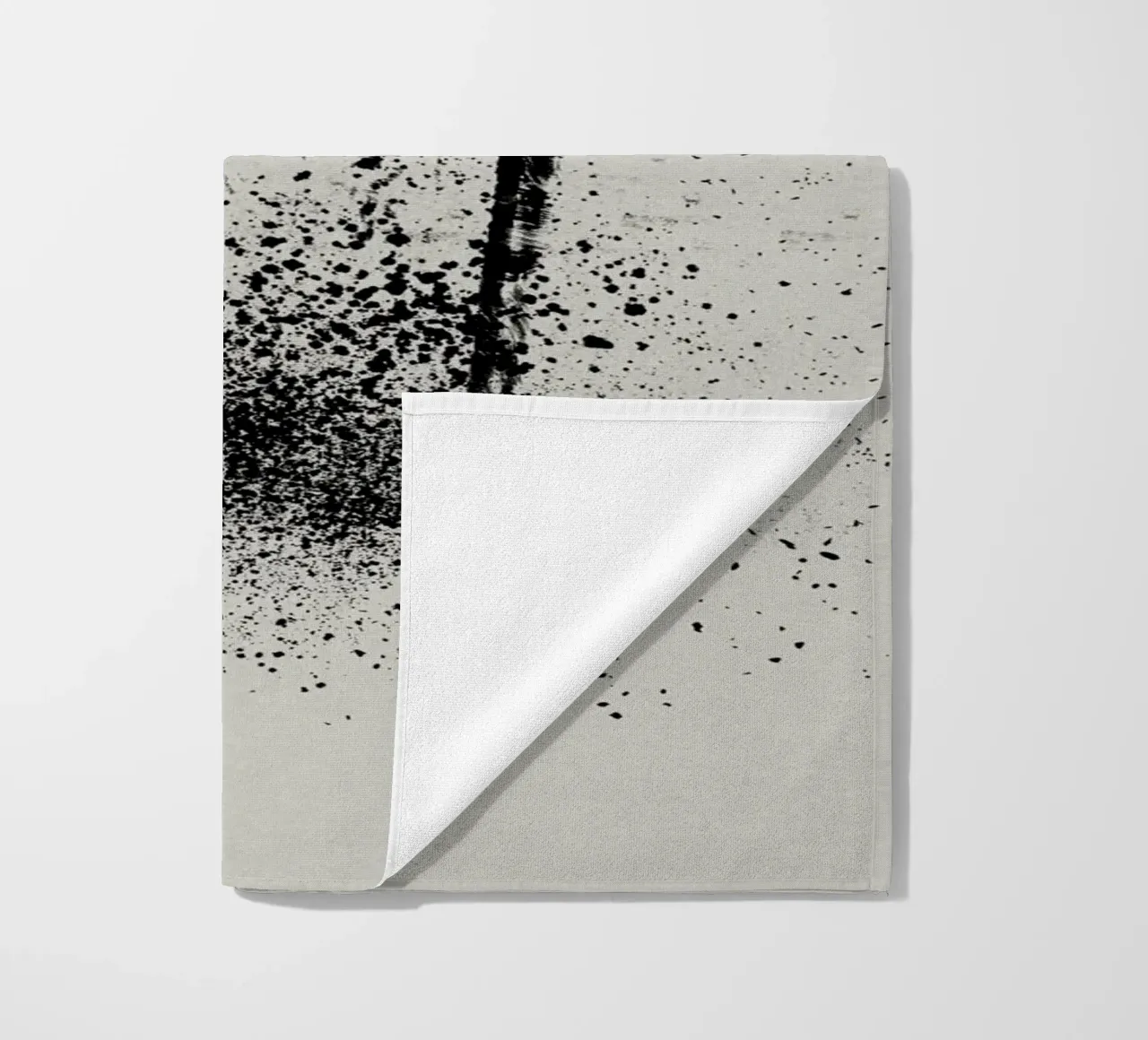 Modern abstract of paint splatters gray background telo mare da Imaginative