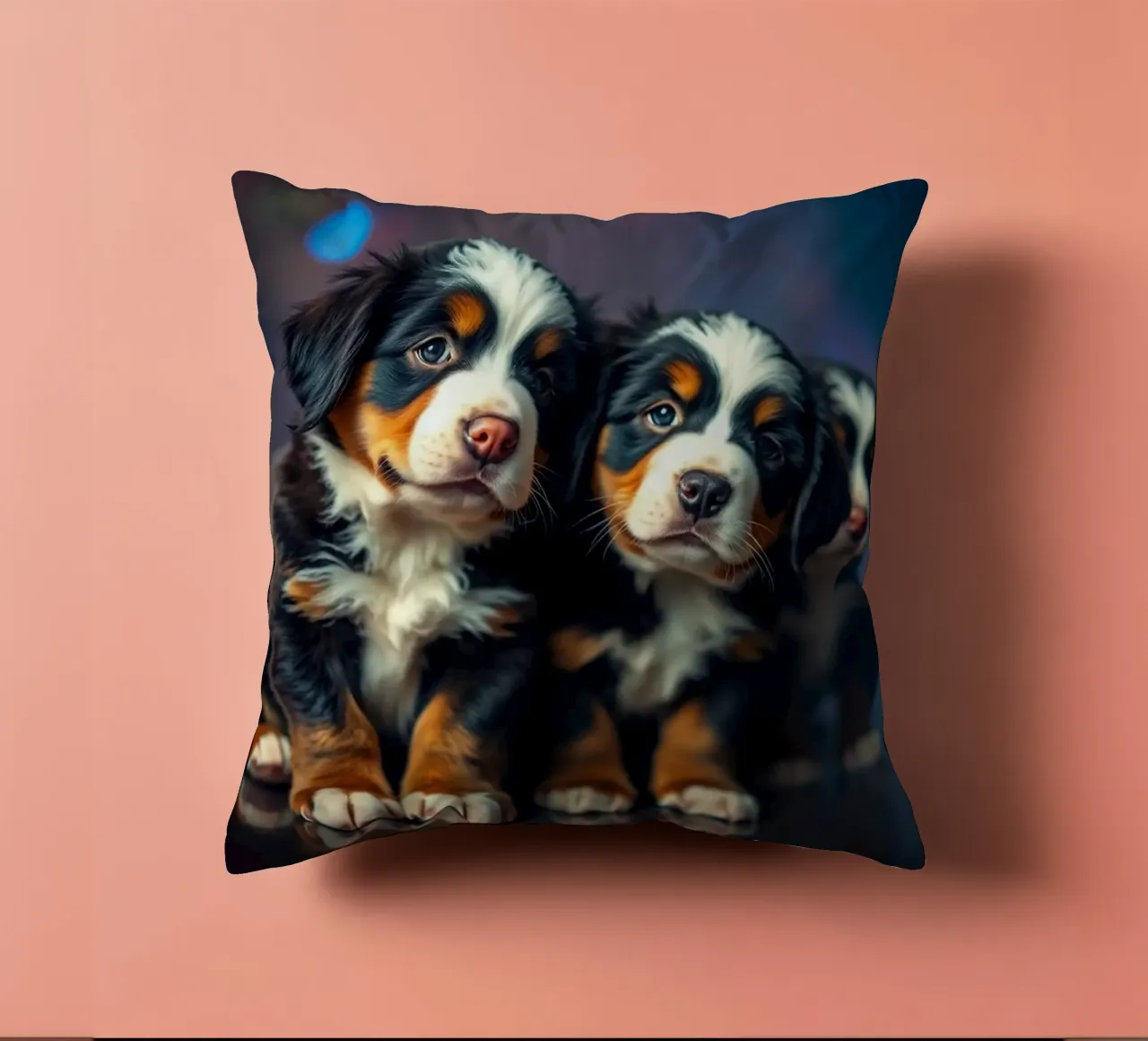 cute little puppies #128 decorative cushion by Yumis.Beargang.and.Me