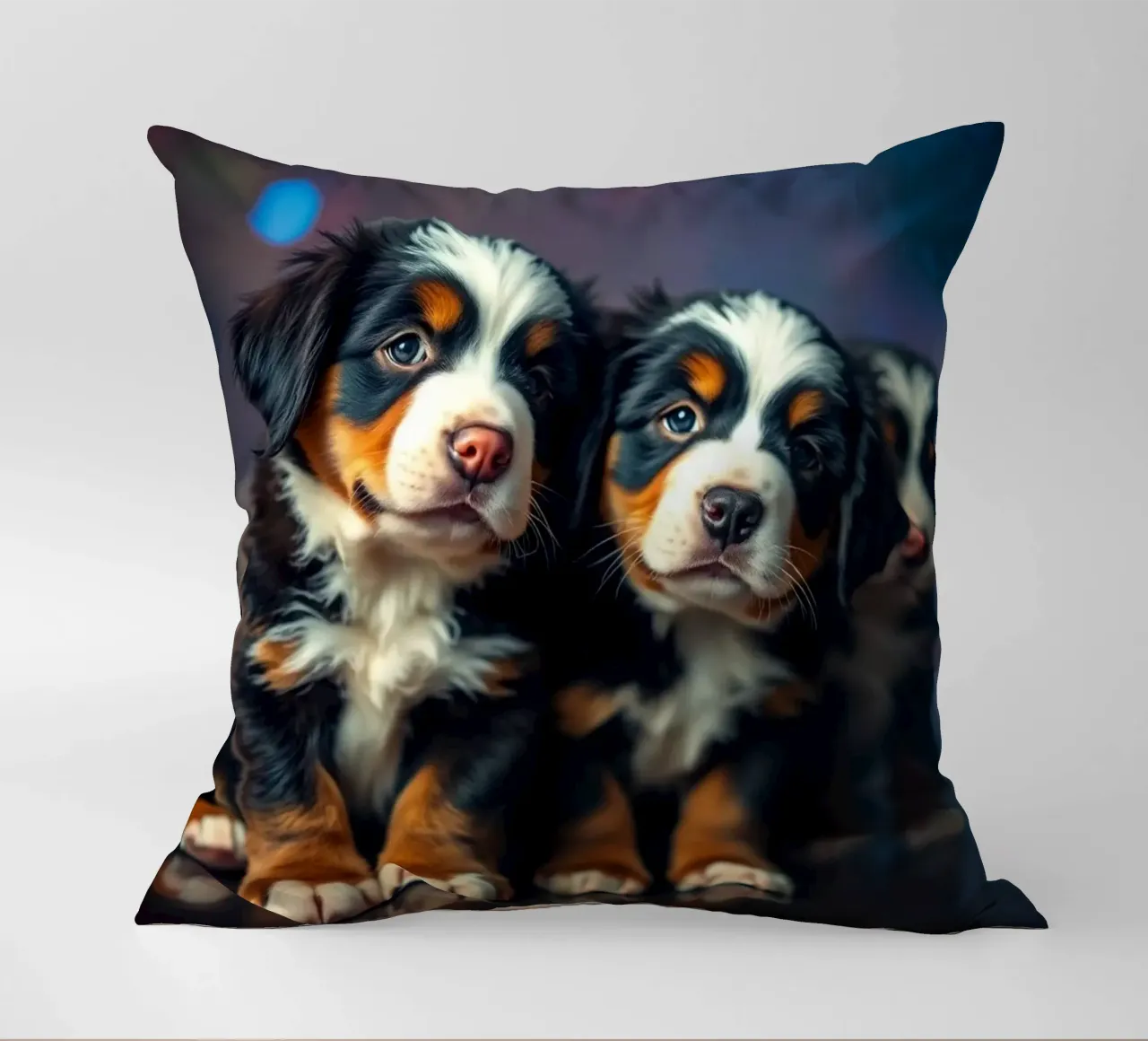 cute little puppies #128 decorative cushion by Yumis.Beargang.and.Me