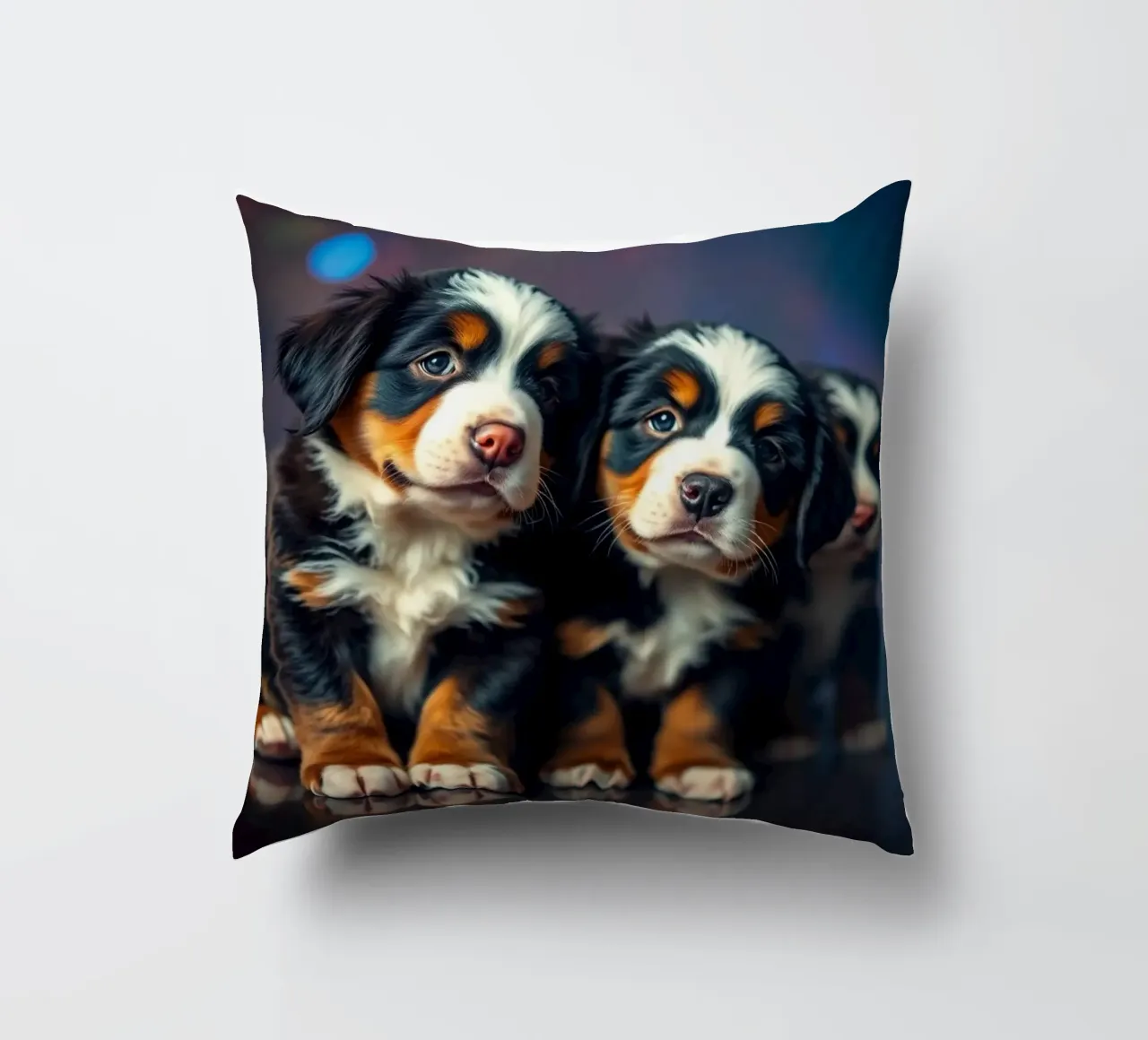 cute little puppies #128 decorative cushion by Yumis.Beargang.and.Me