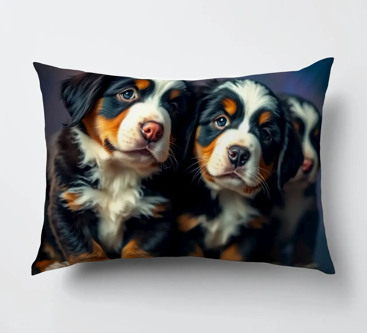 cute little puppies #128 decorative cushion by Yumis.Beargang.and.Me