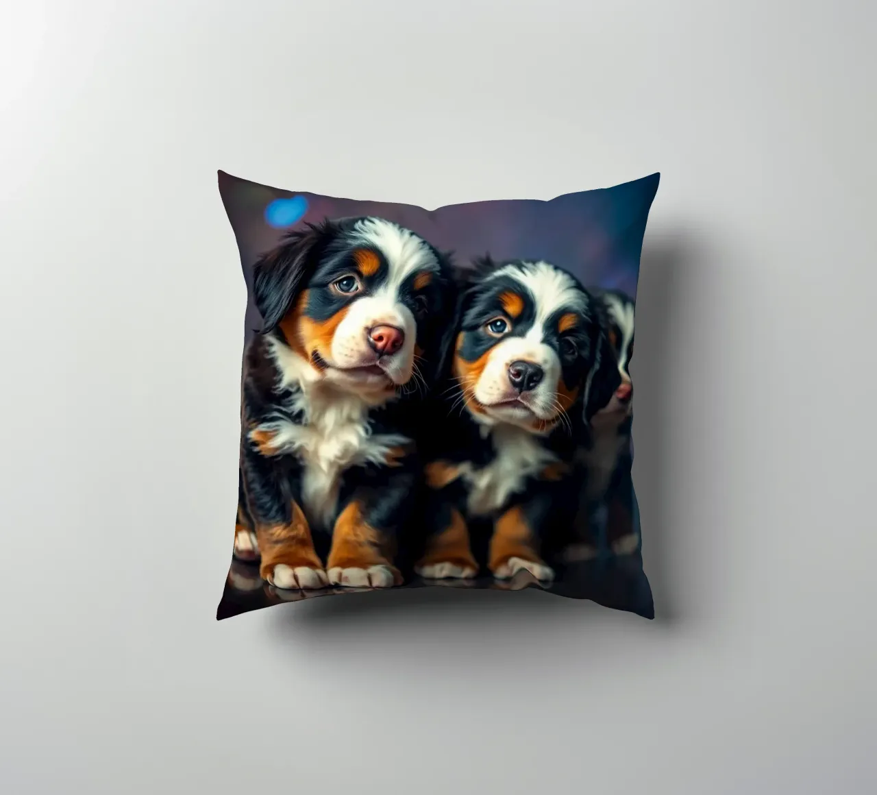 cute little puppies #128 decorative cushion by Yumis.Beargang.and.Me