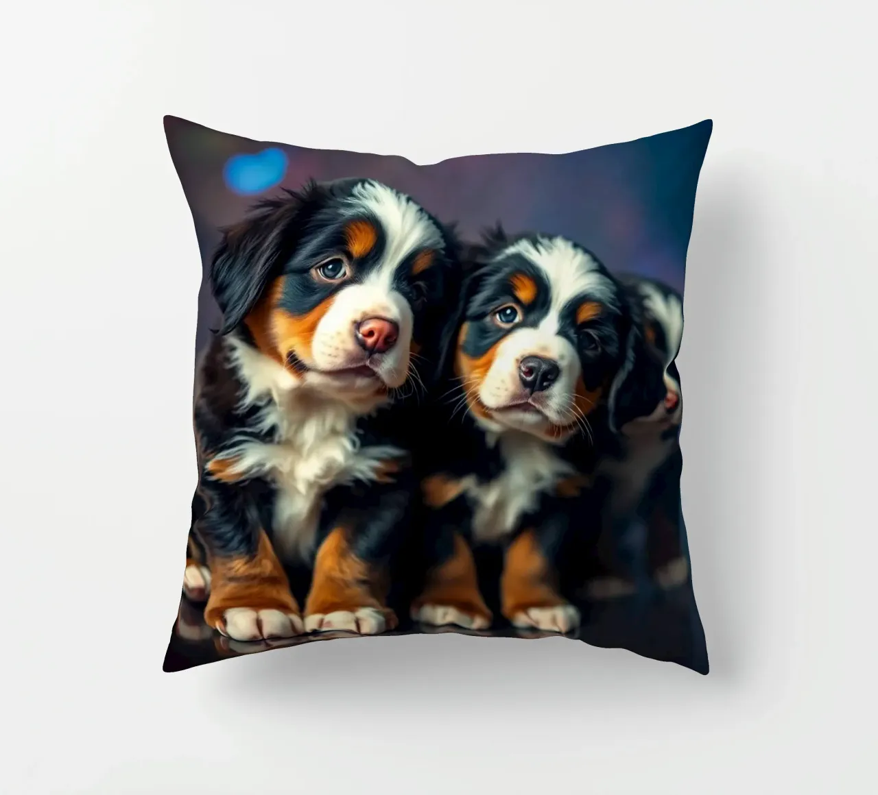 cute little puppies #128 decorative cushion by Yumis.Beargang.and.Me