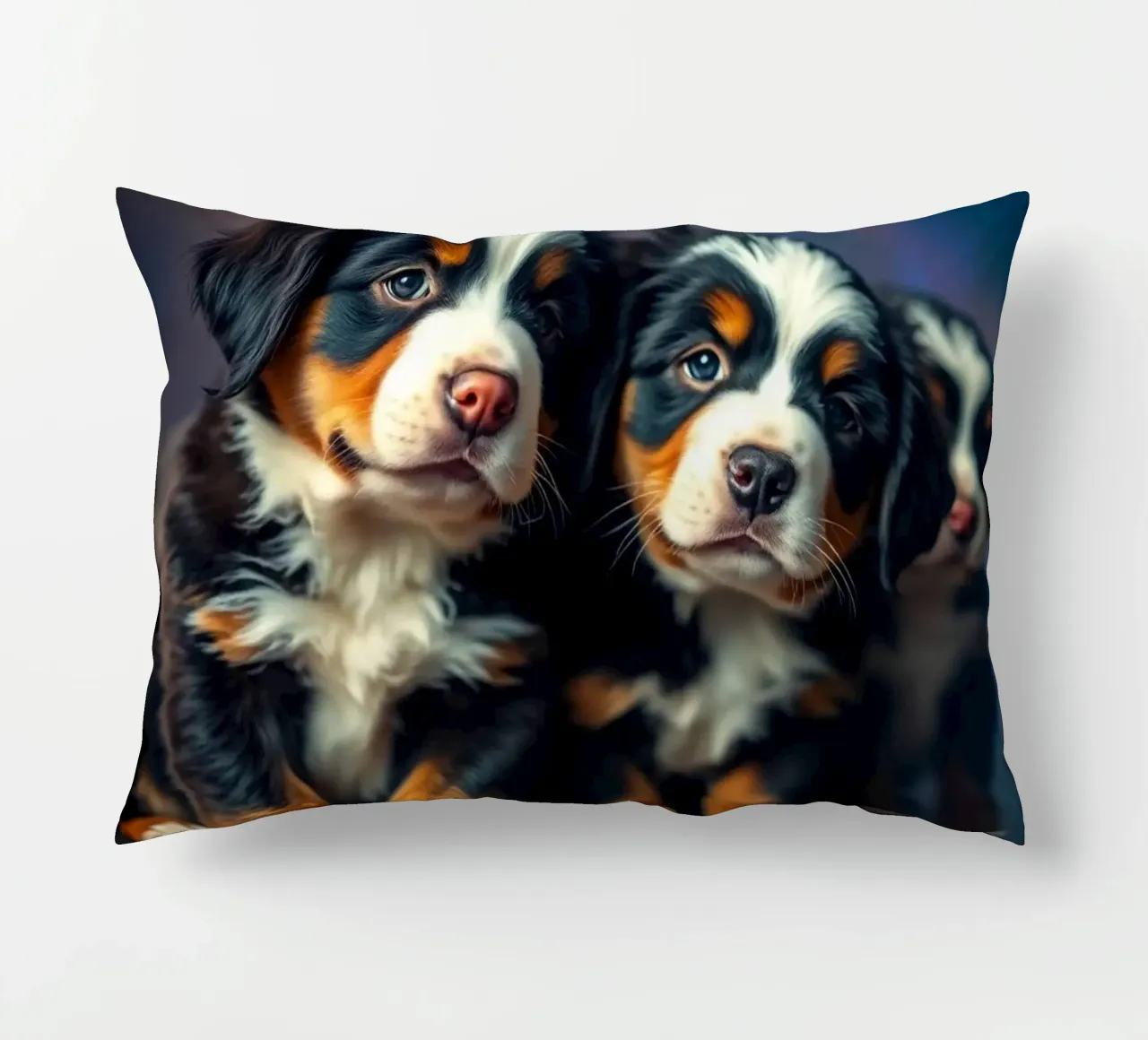 cute little puppies #128 decorative cushion by Yumis.Beargang.and.Me