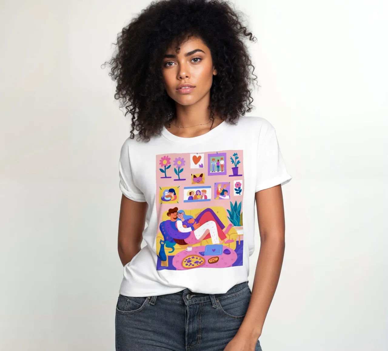 Momento d'amore dei genitori t-shirt da donna da Aurora Muse