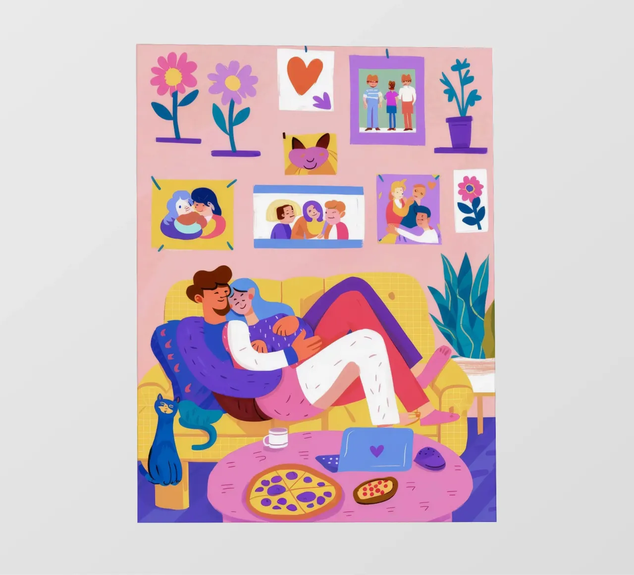 Momento d'amore dei genitori telo in pvc da Aurora Muse
