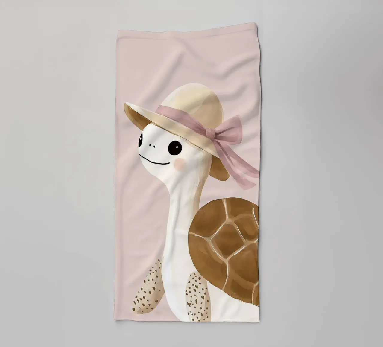 Cute Tortoise Print, Turtle Poster, Nursery Art towel by Little Lola