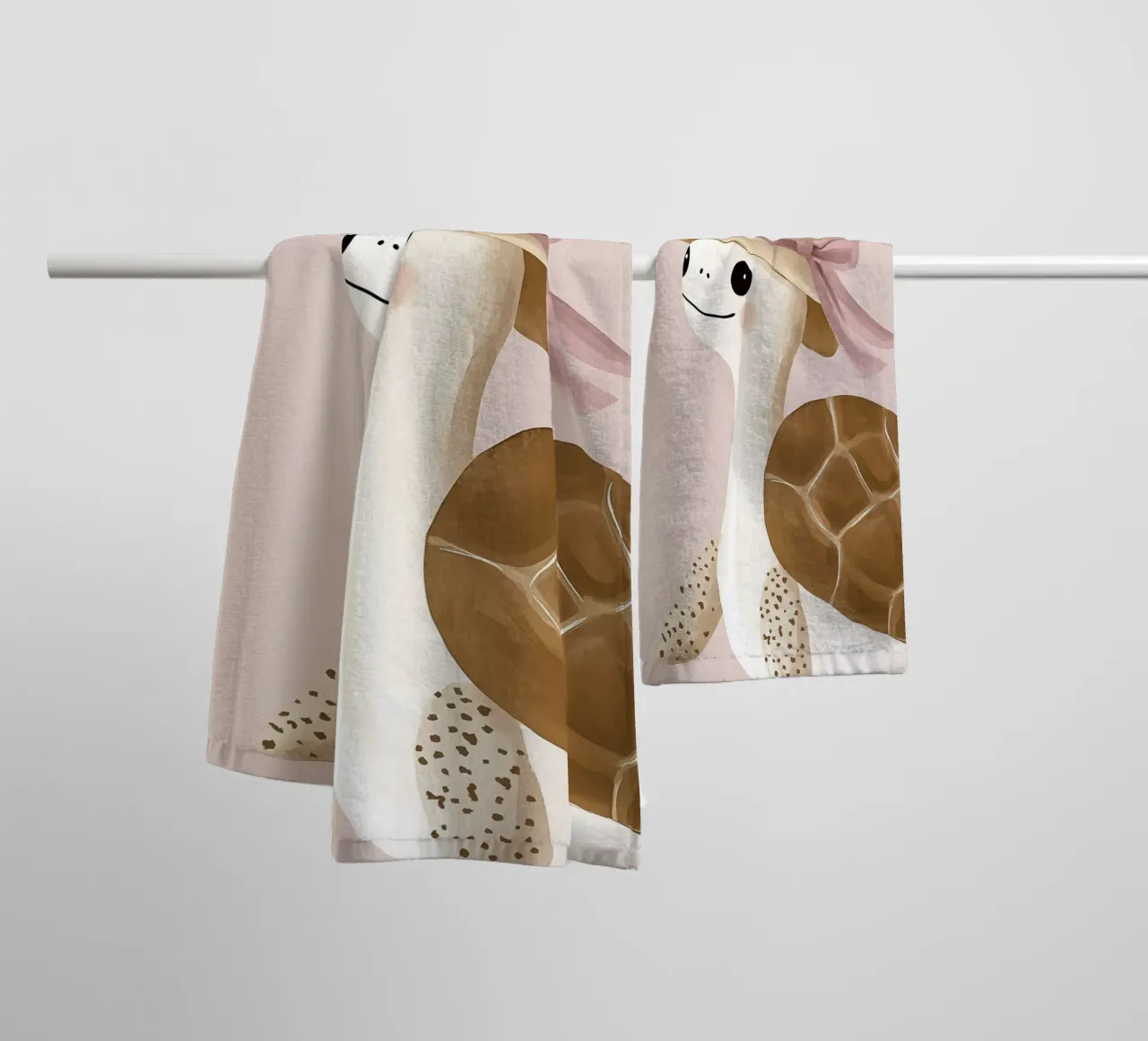 Cute Tortoise Print, Turtle Poster, Nursery Art towel by Little Lola