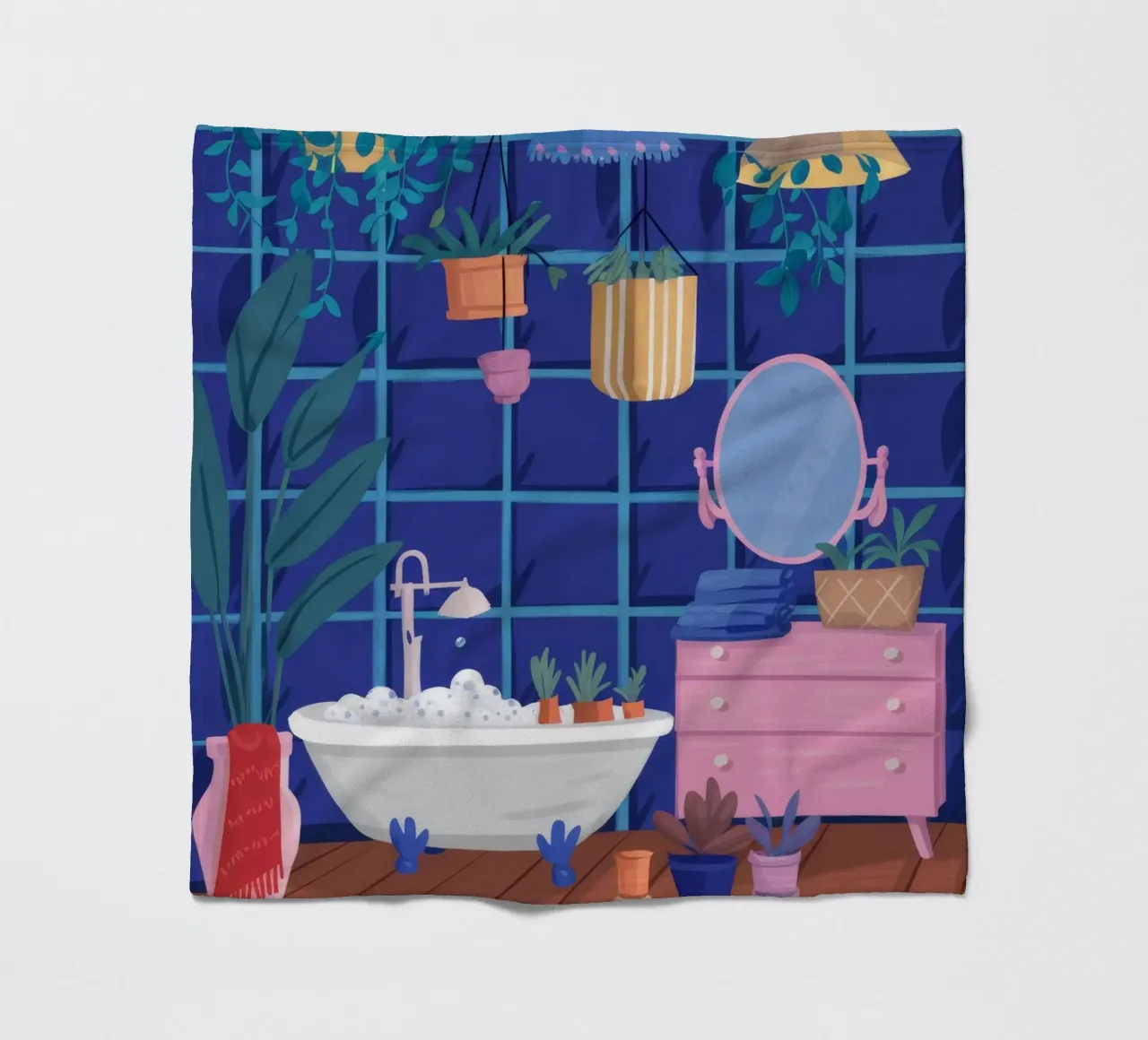 Bagno Indaco Calma coperta in pile da Aurora Muse