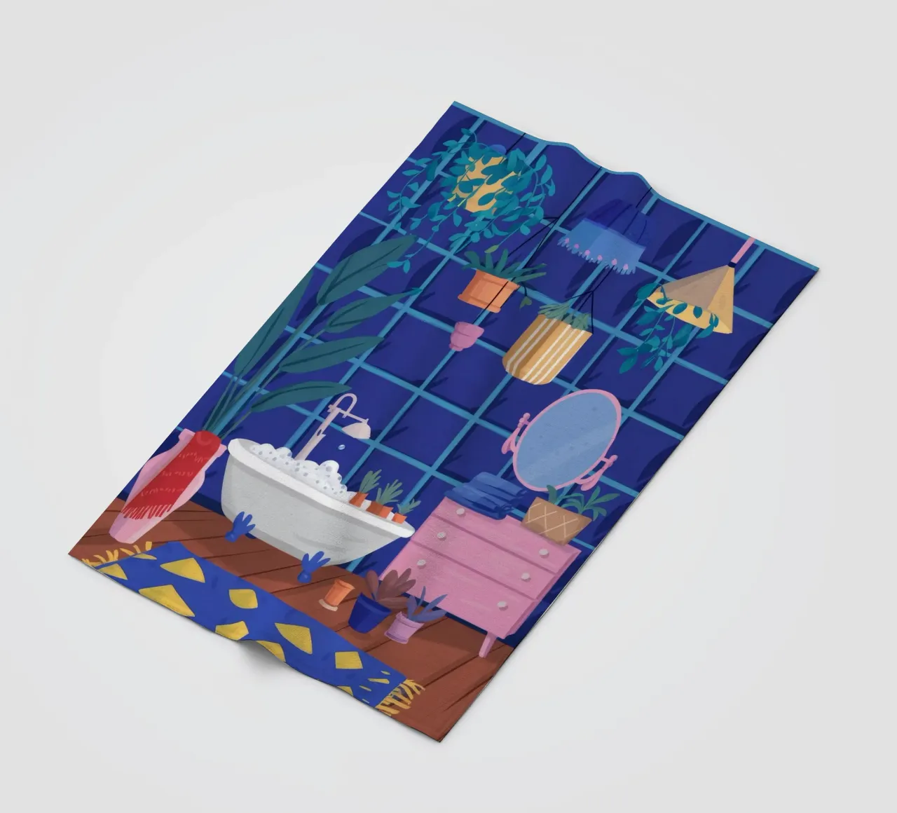 Bagno Indaco Calma coperta in pile da Aurora Muse
