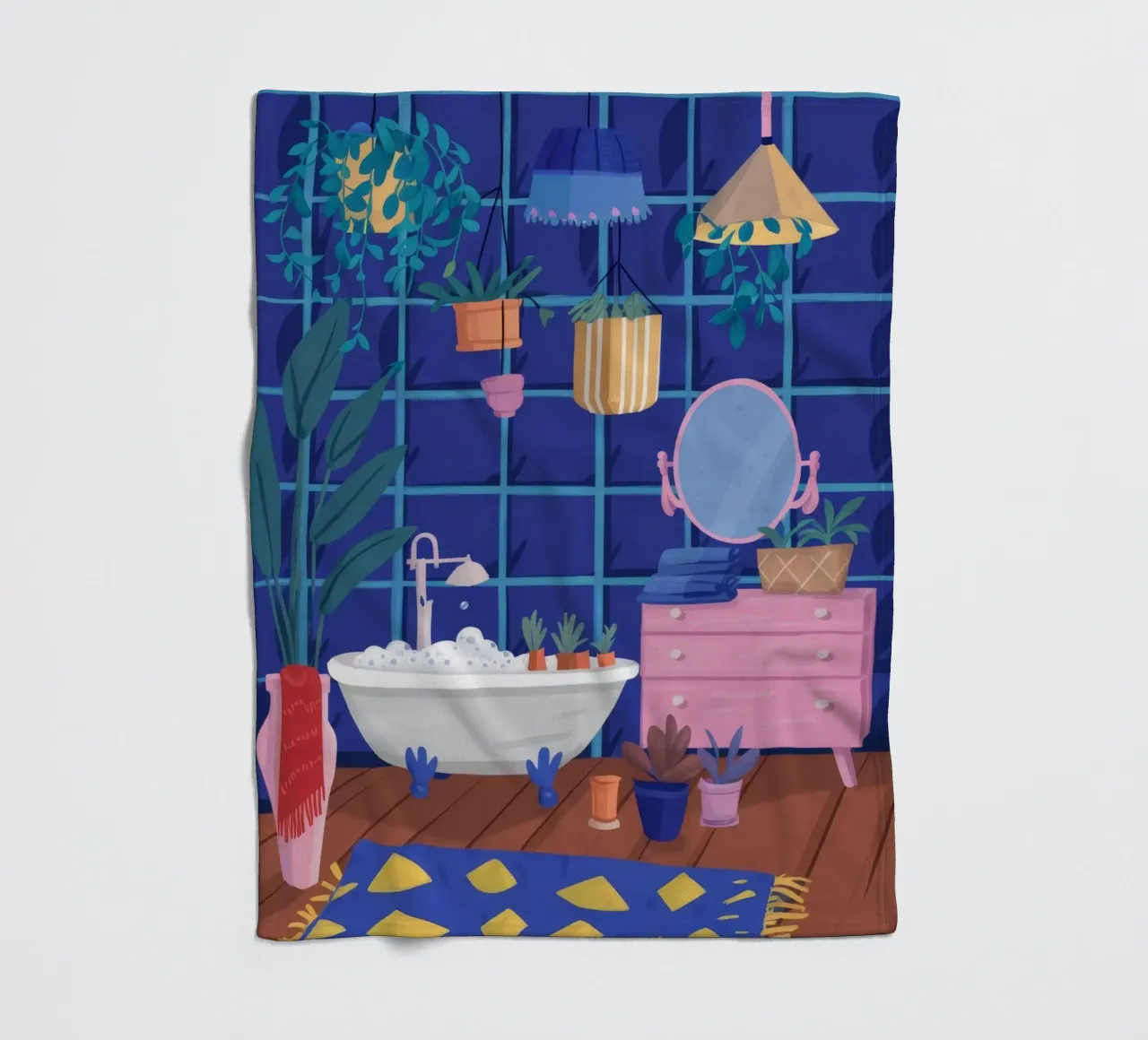 Bagno Indaco Calma coperta in pile da Aurora Muse
