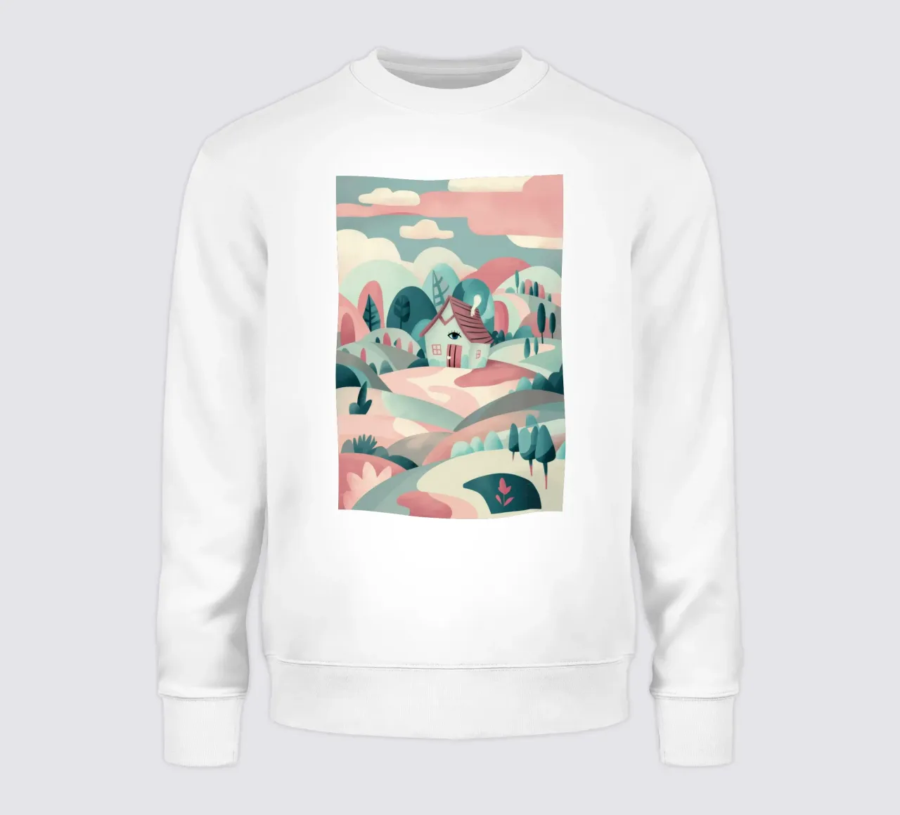 Whimsical Landscape Path sweatshirt by Jasper Rune