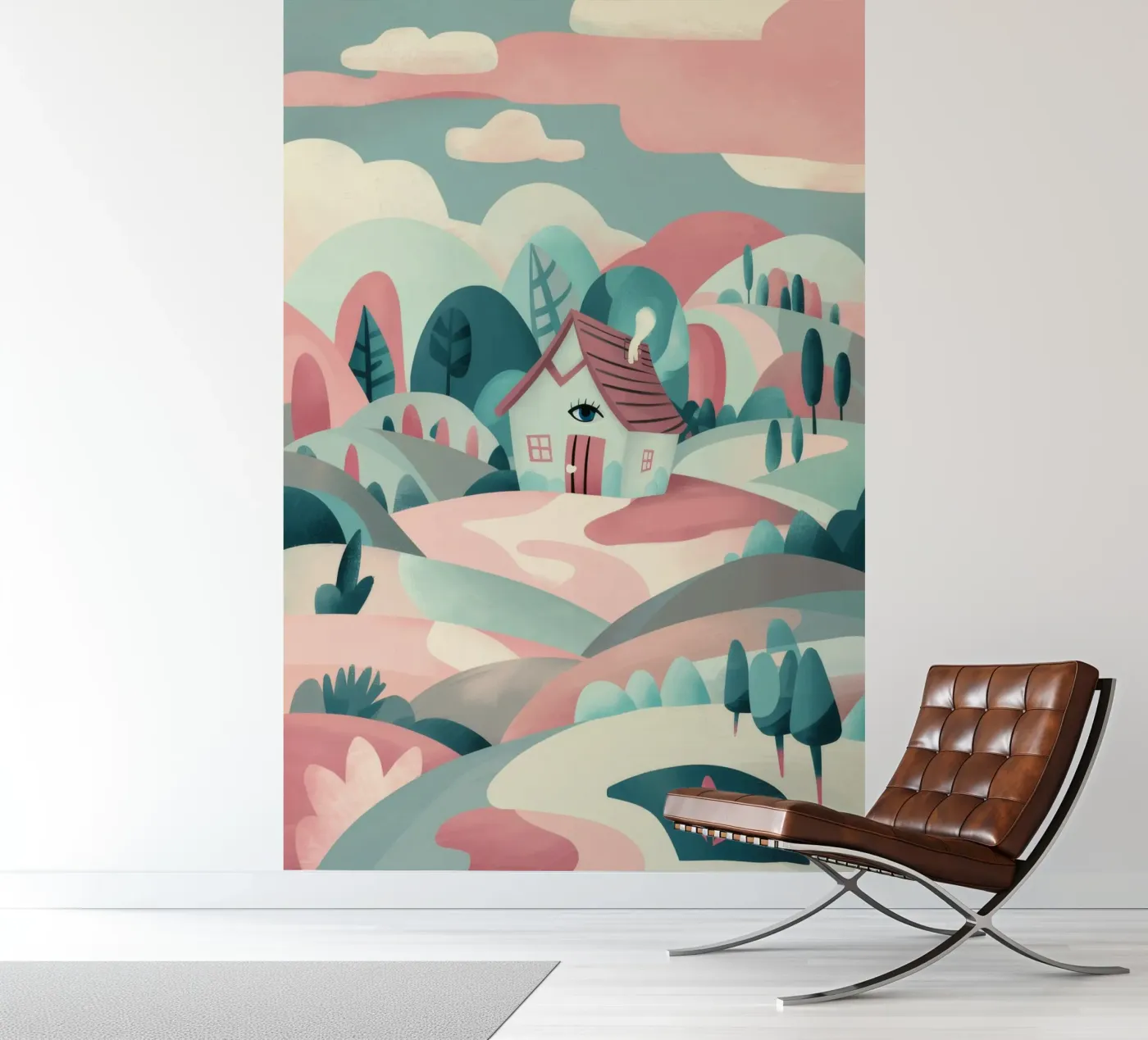 Grillig landschapspad fotobehang van Jasper Rune