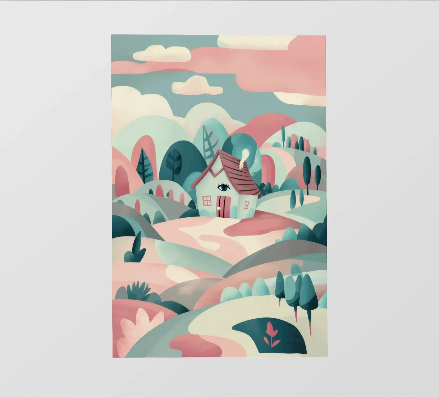 Grillig landschapspad fotobehang van Jasper Rune