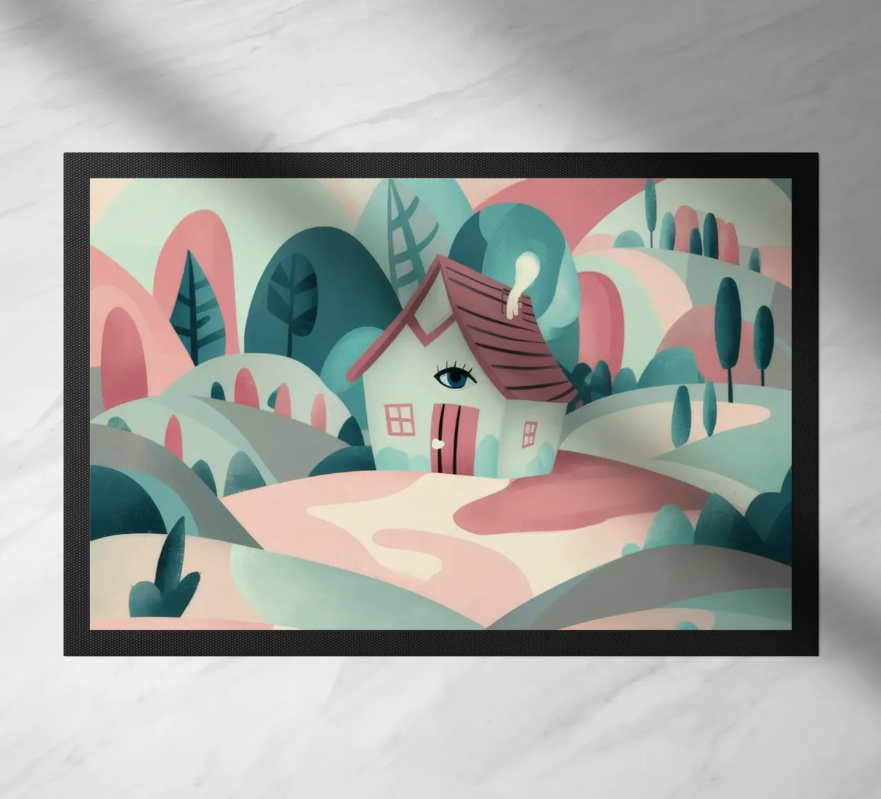 Whimsical Landscape Path doormat by Jasper Rune