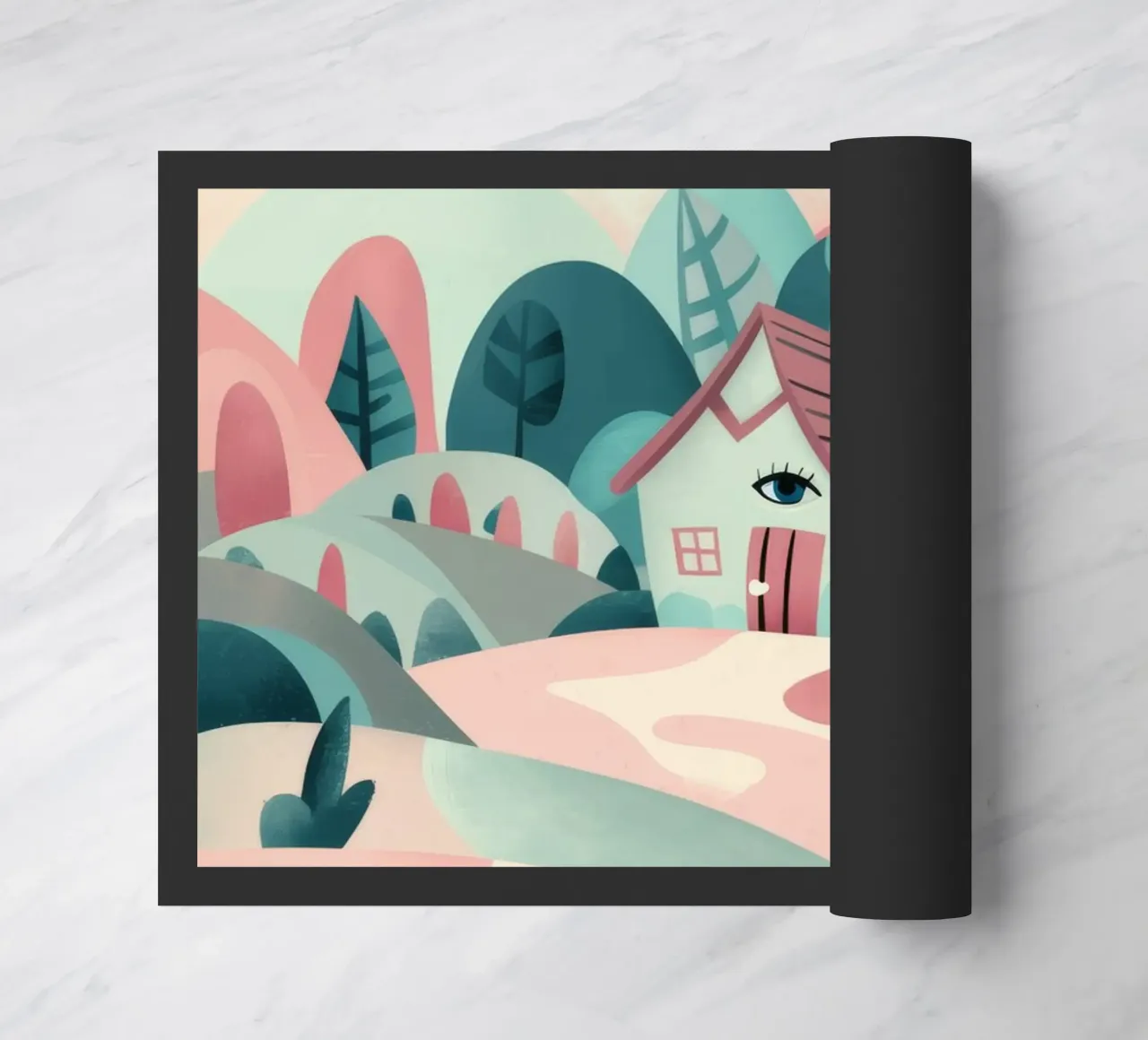 Whimsical Landscape Path doormat by Jasper Rune