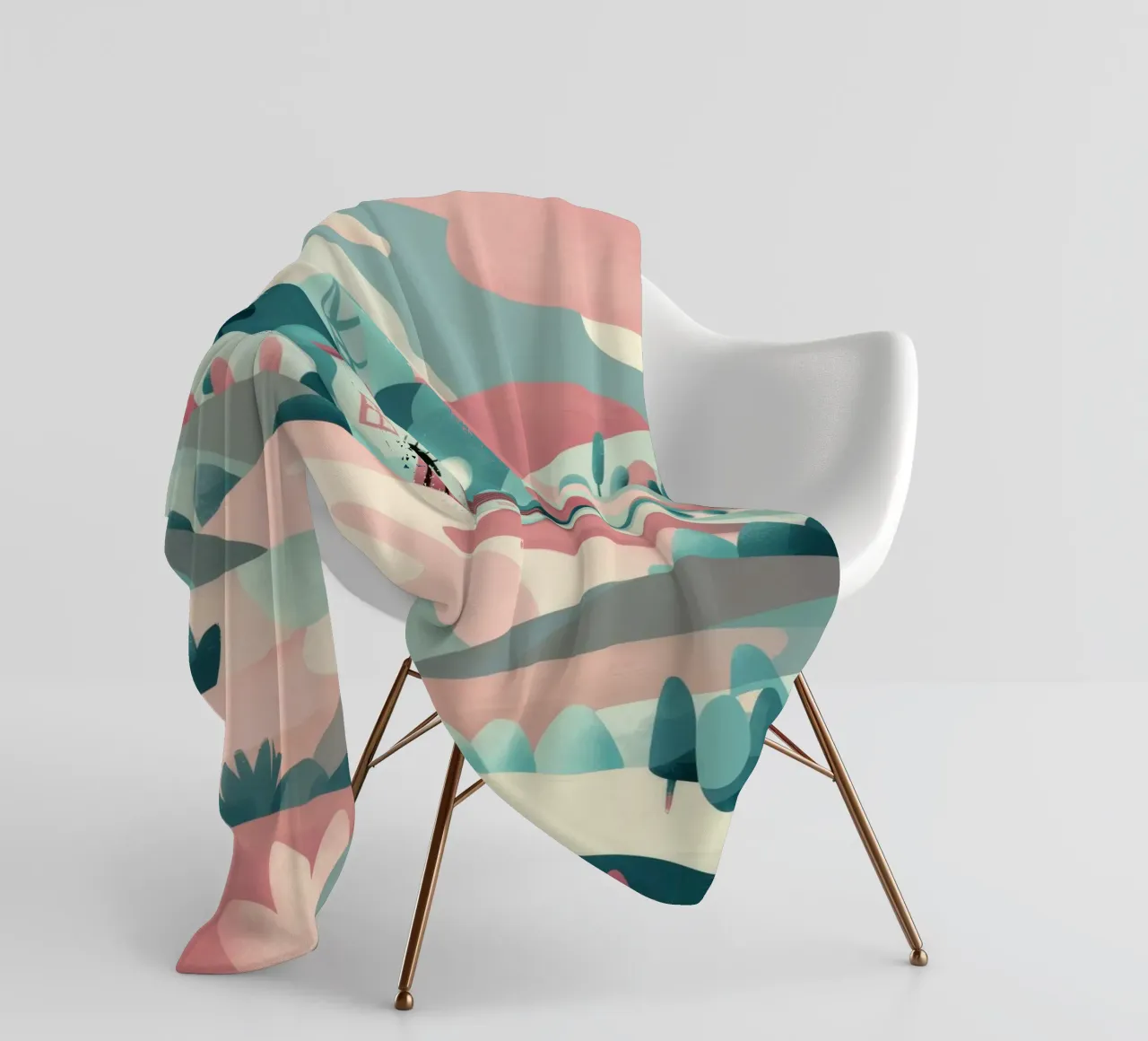 Whimsical Landscape Path fleece blanket by Jasper Rune