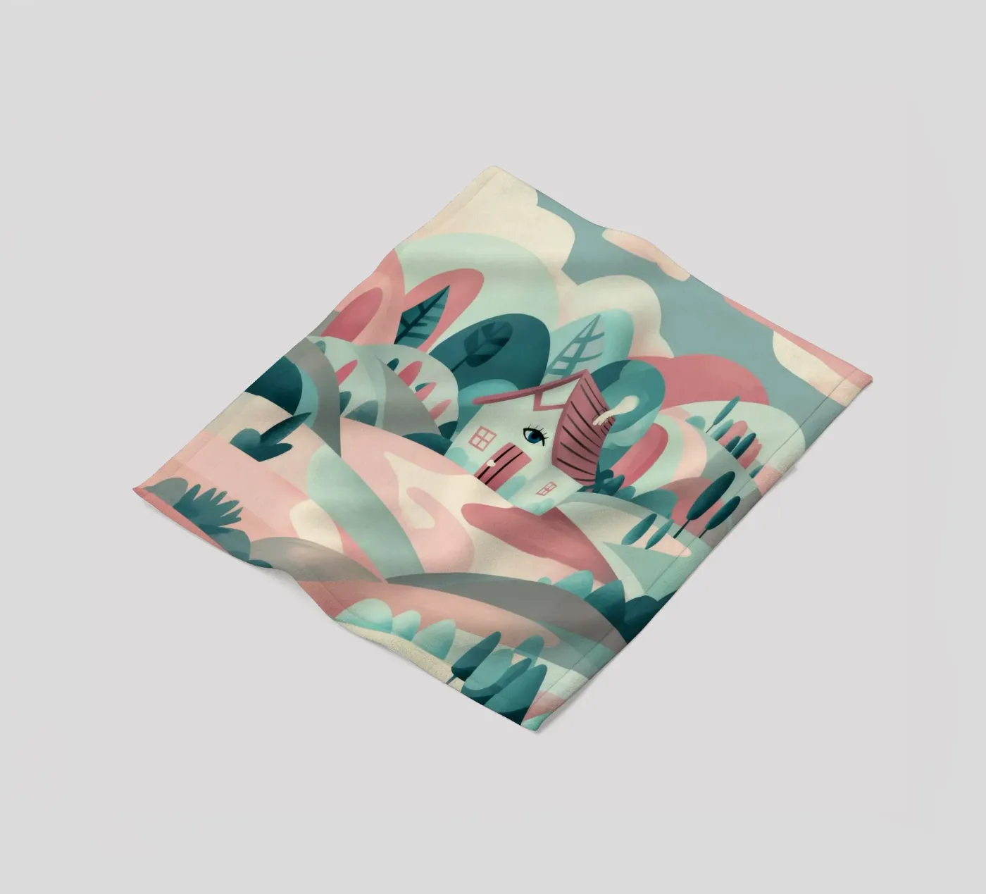 Whimsical Landscape Path fleecedeken van Jasper Rune