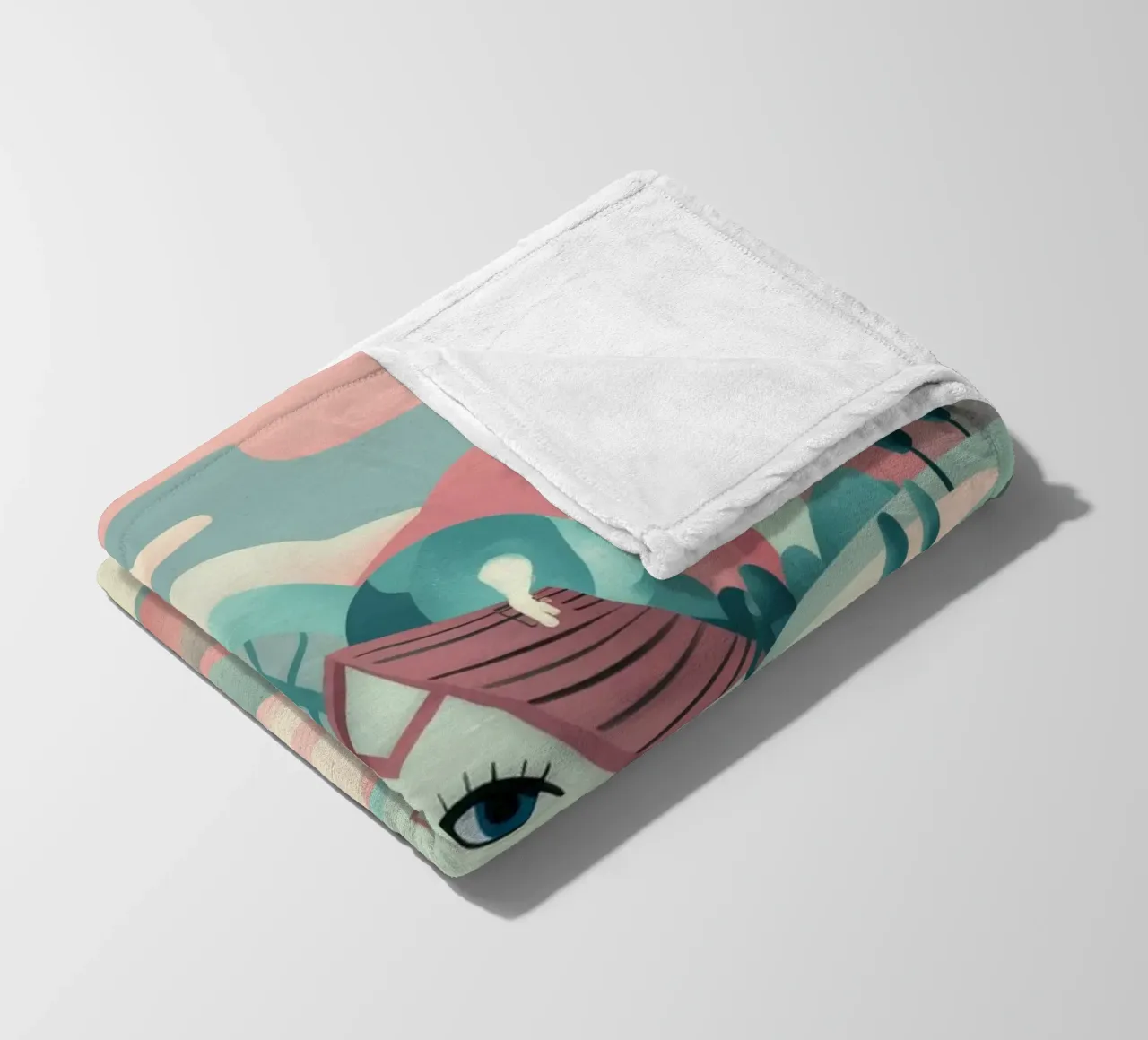 Whimsical Landscape Path fleece blanket by Jasper Rune