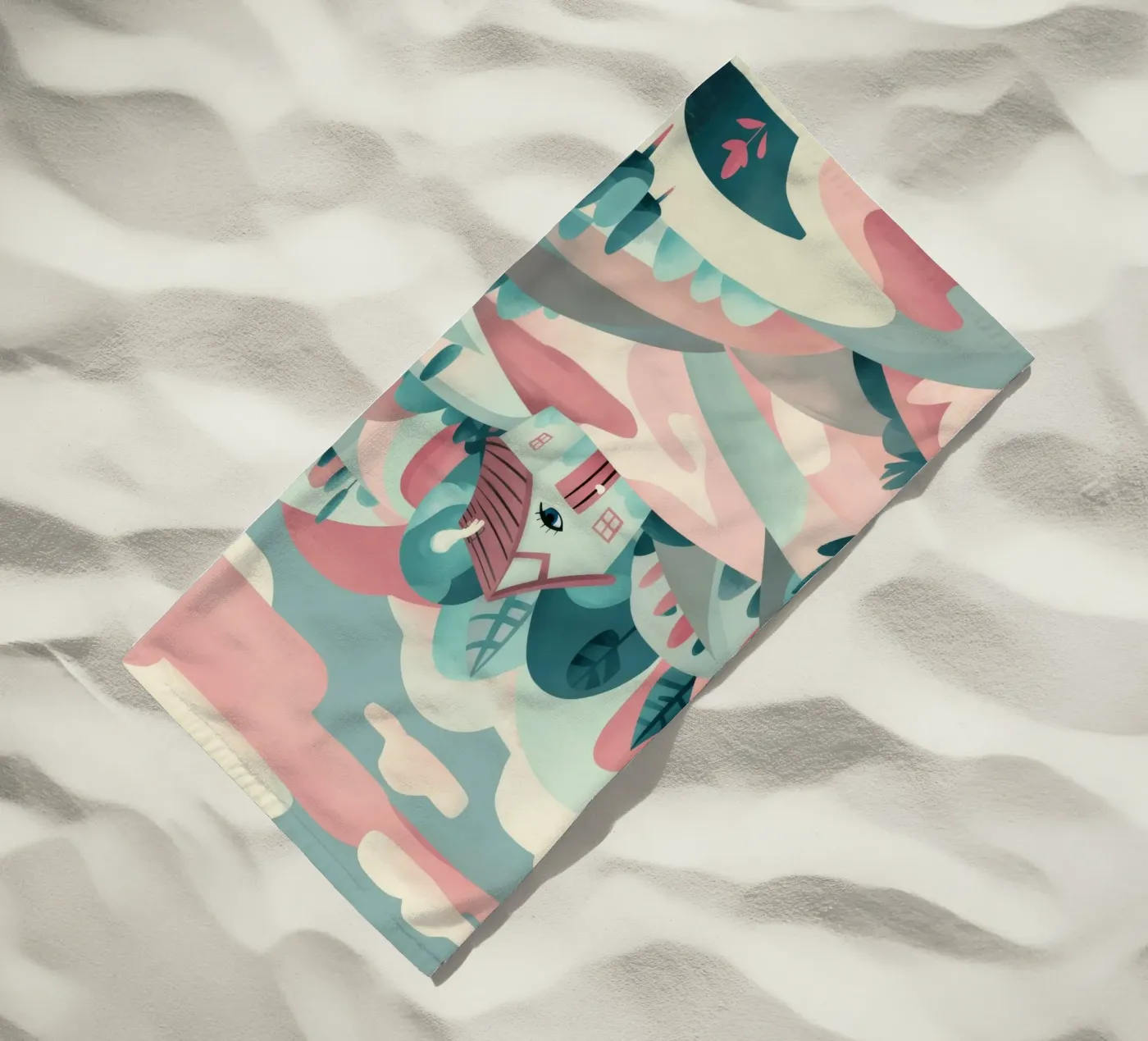 Whimsical Landscape Path beach towel by Jasper Rune