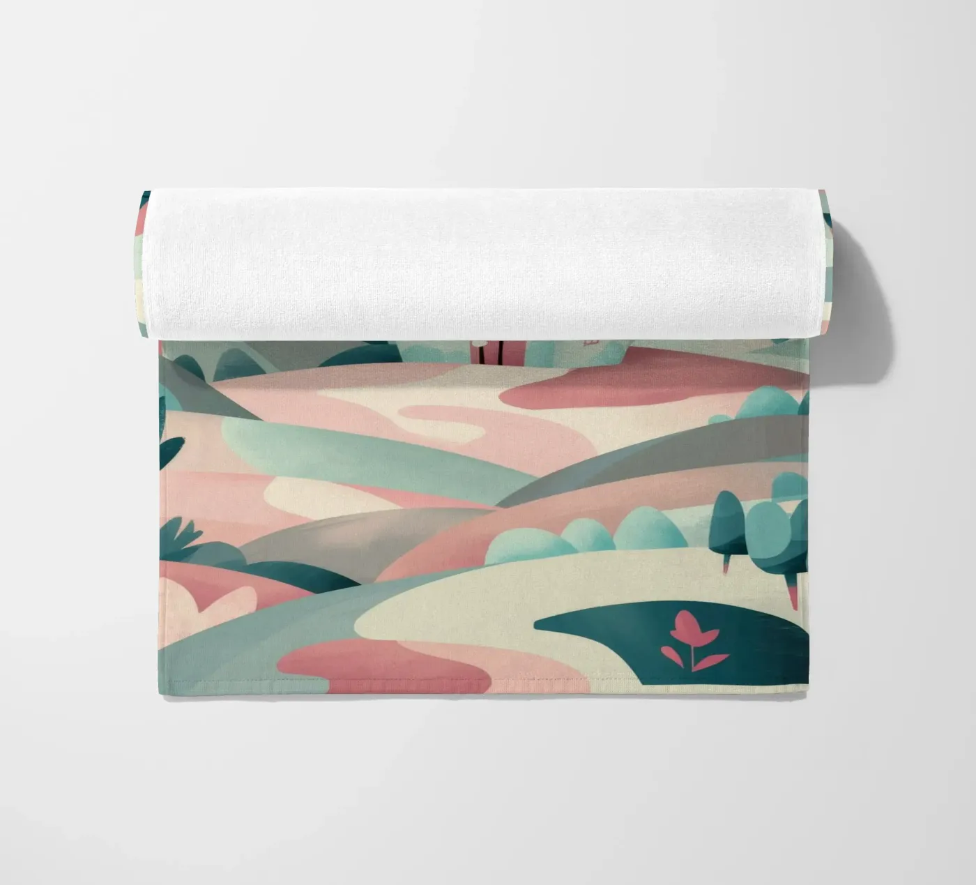 Whimsical Landscape Path beach towel by Jasper Rune