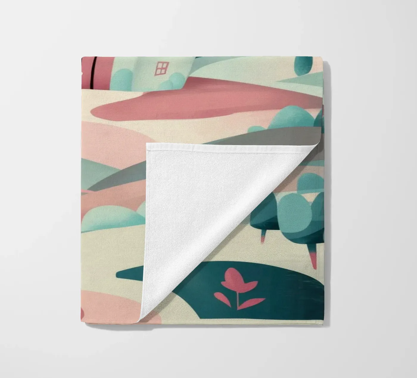 Whimsical Landscape Path beach towel by Jasper Rune