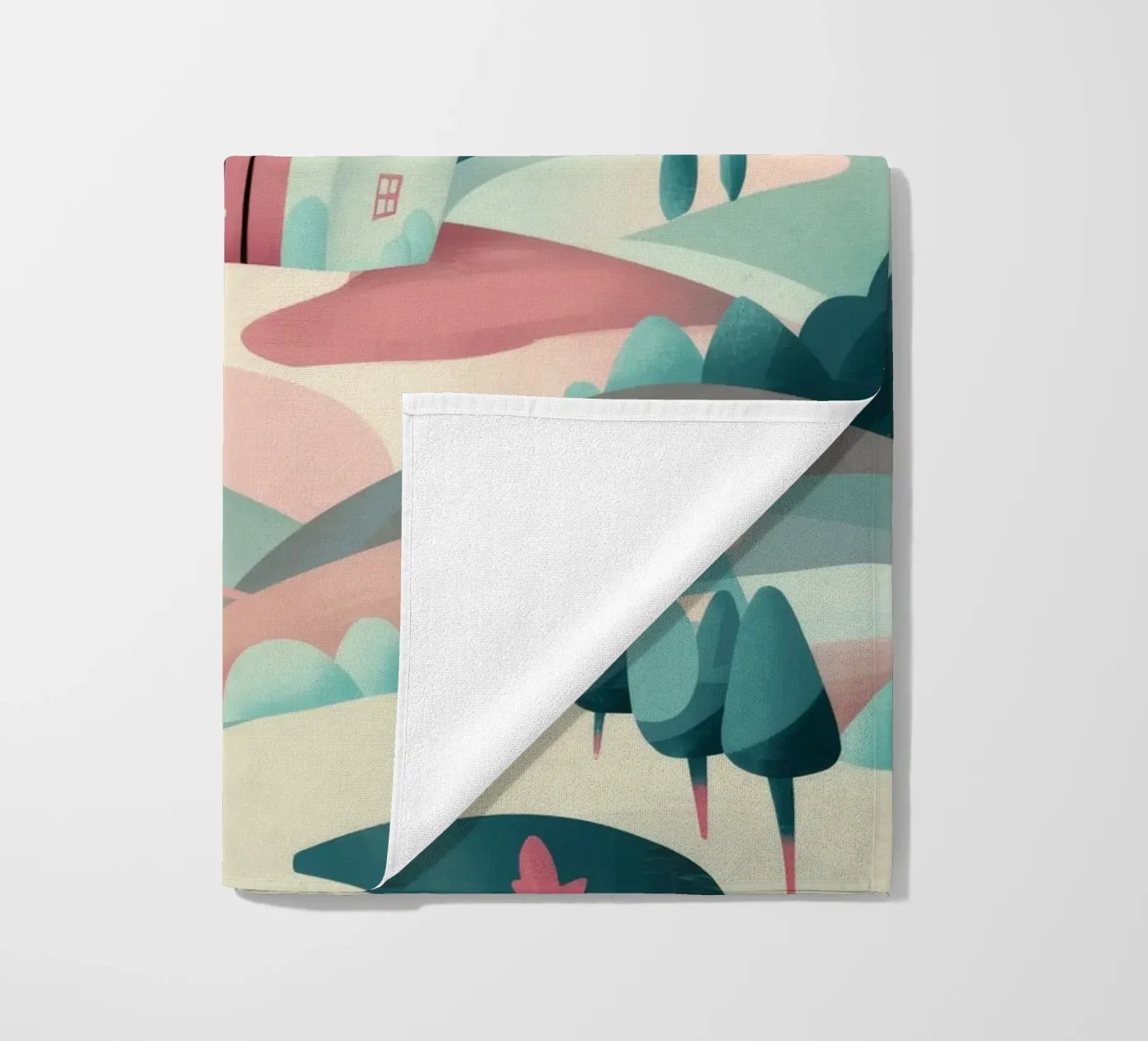 Whimsical Landscape Path beach towel by Jasper Rune